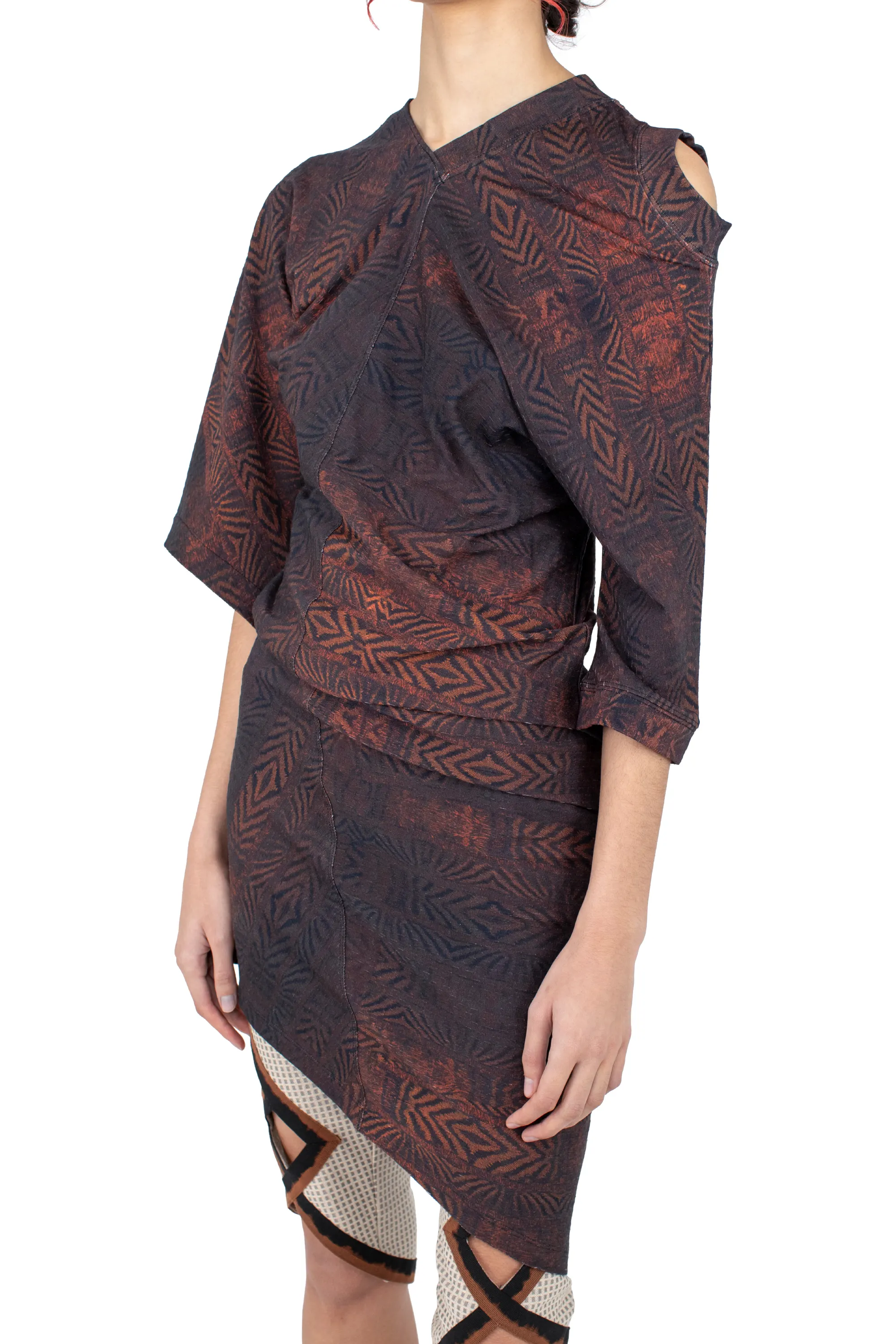 KIKO KOSTADINOV FIORELLA DRESS - FEATHER PRINT
