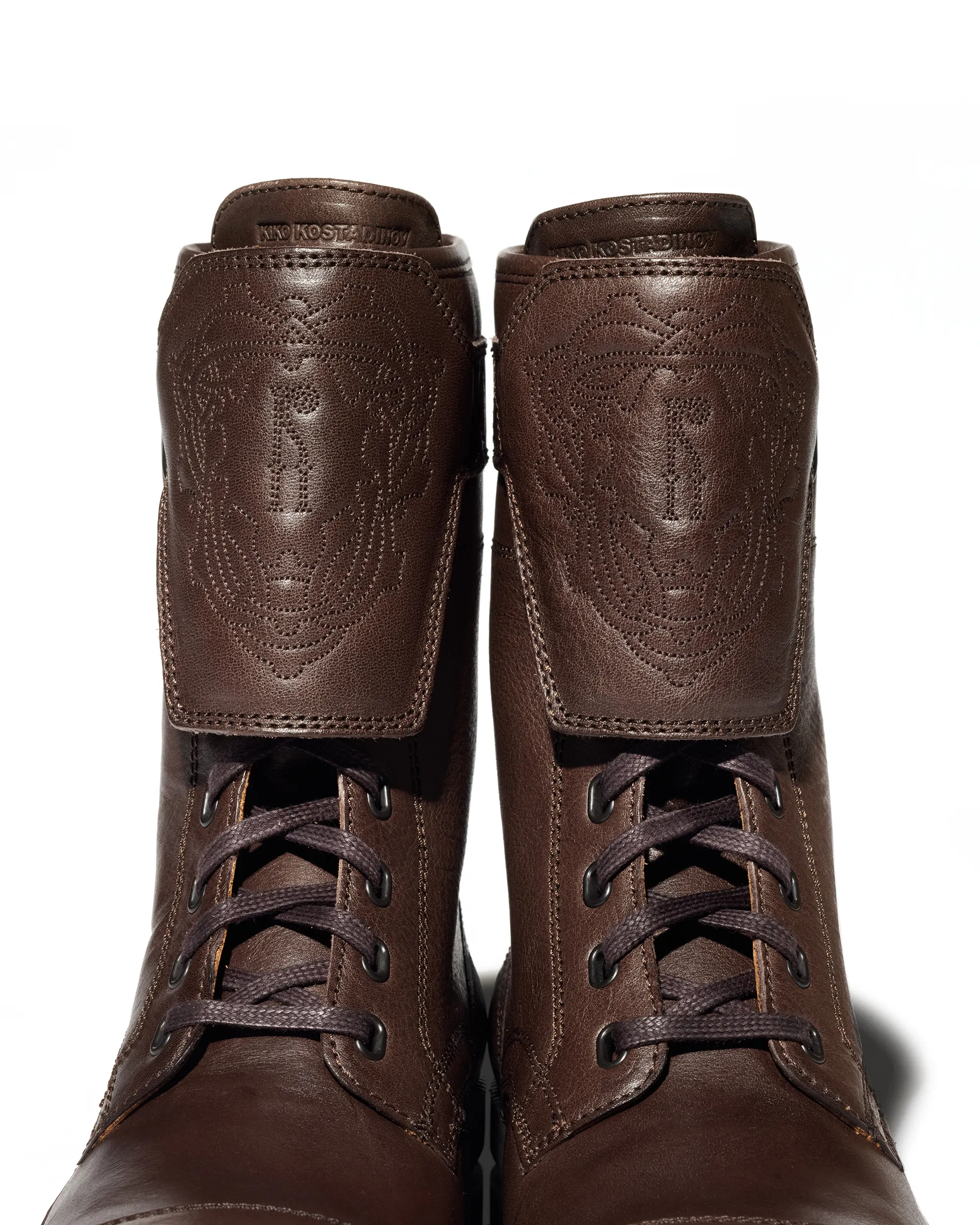 KIKO KOSTADINOV FITZ MILITARY BOOTS - DARK BROWN