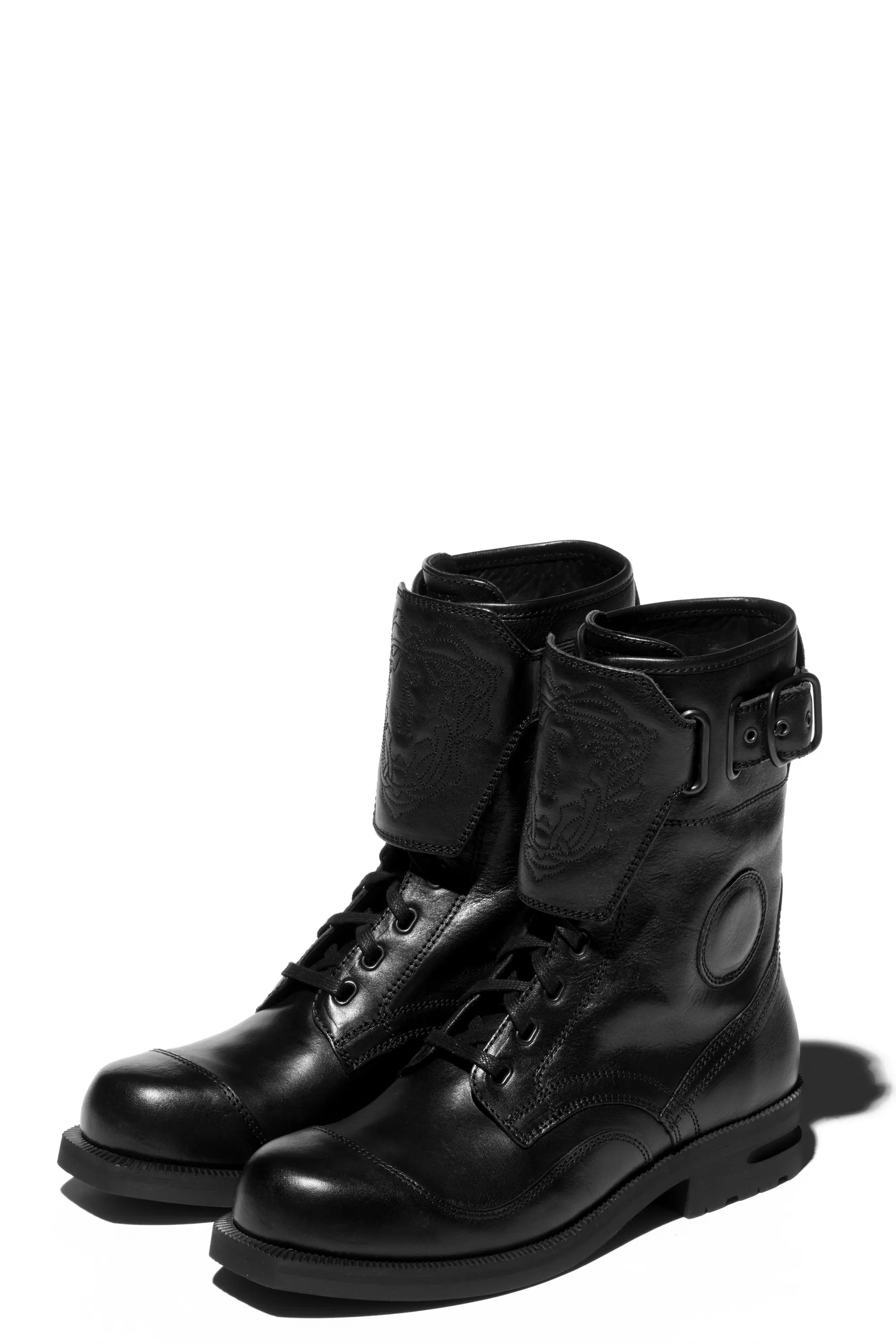 KIKO KOSTADINOV FITZ MILITARY BOOTS - PETROL BLACK