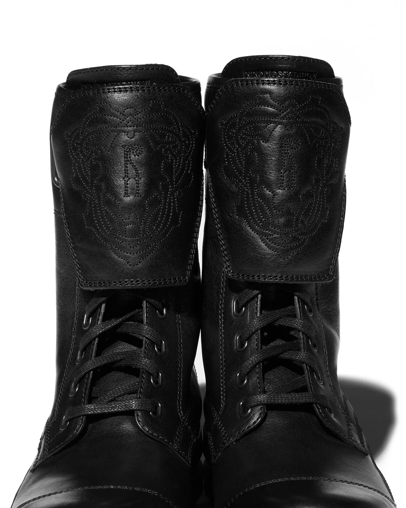 KIKO KOSTADINOV FITZ MILITARY BOOTS - PETROL BLACK