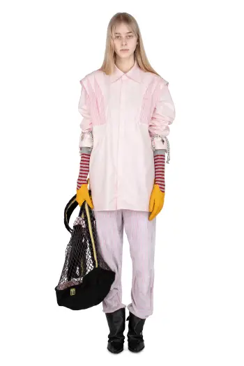 KIKO KOSTADINOV FITZGERALD PLEATED SHIRT - DIANTHUS PINK
