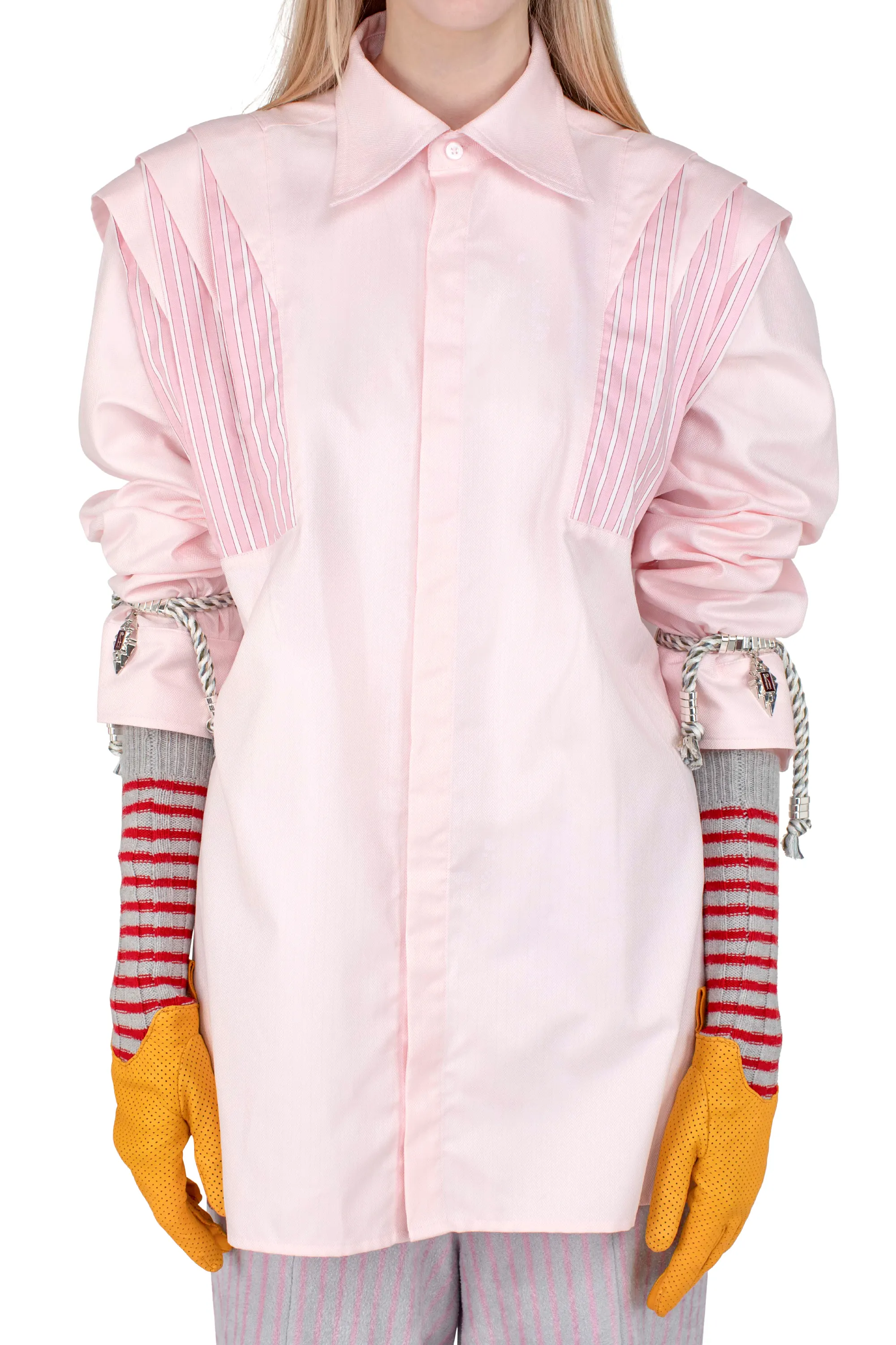 KIKO KOSTADINOV FITZGERALD PLEATED SHIRT - DIANTHUS PINK