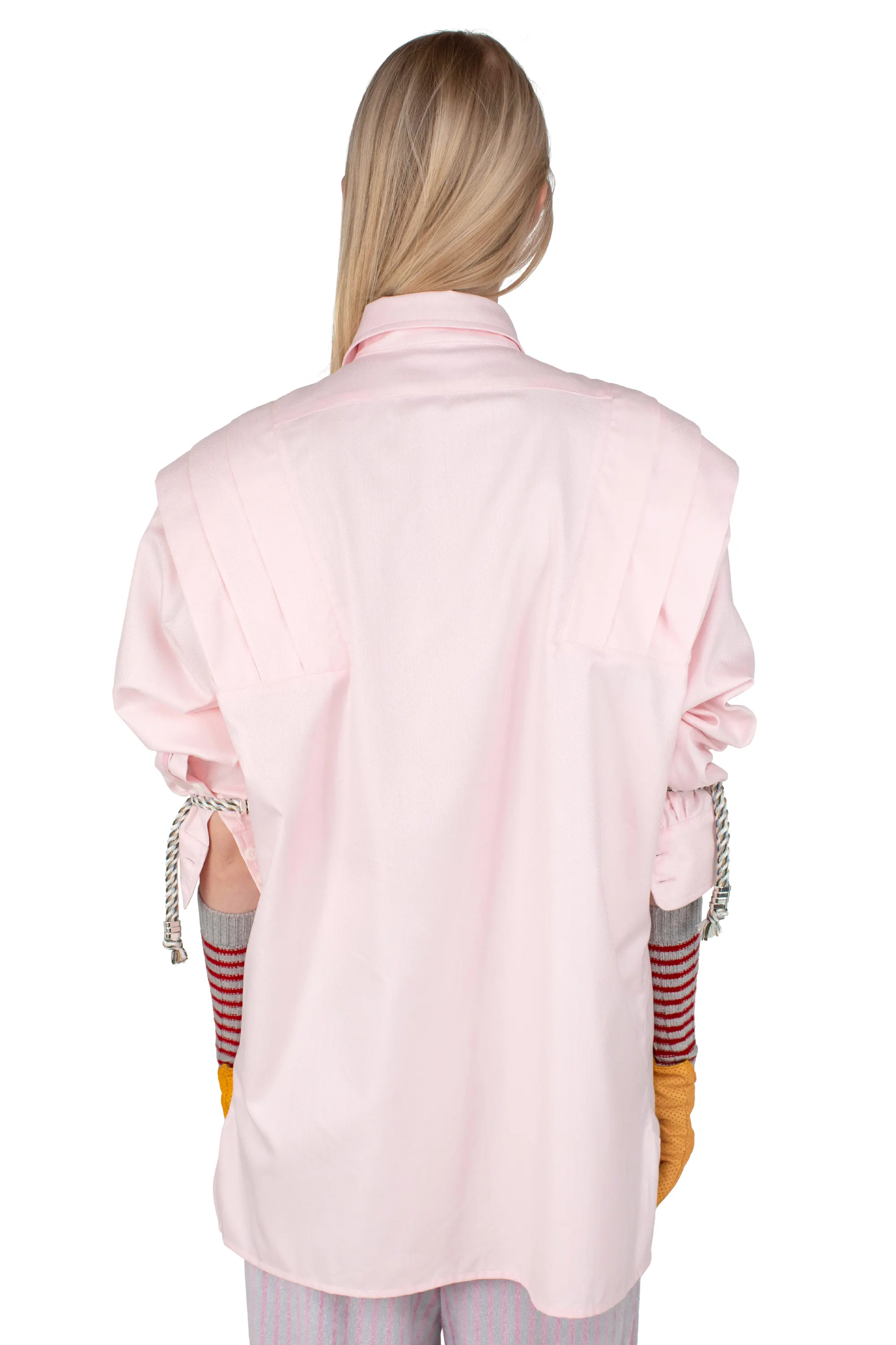 KIKO KOSTADINOV FITZGERALD PLEATED SHIRT - DIANTHUS PINK