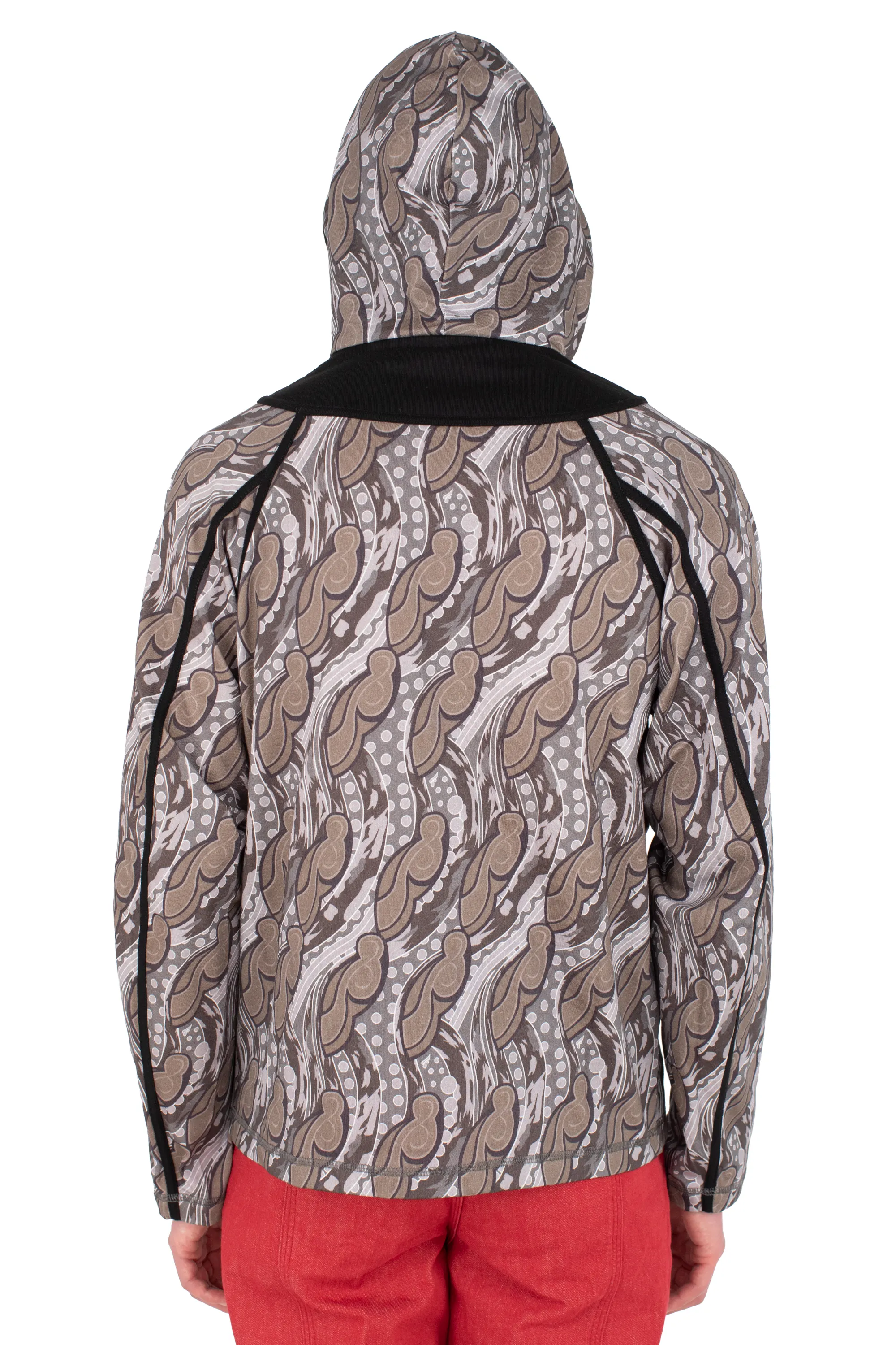 KIKO KOSTADINOV GIZI HOODED TOP - IRON & BLACK