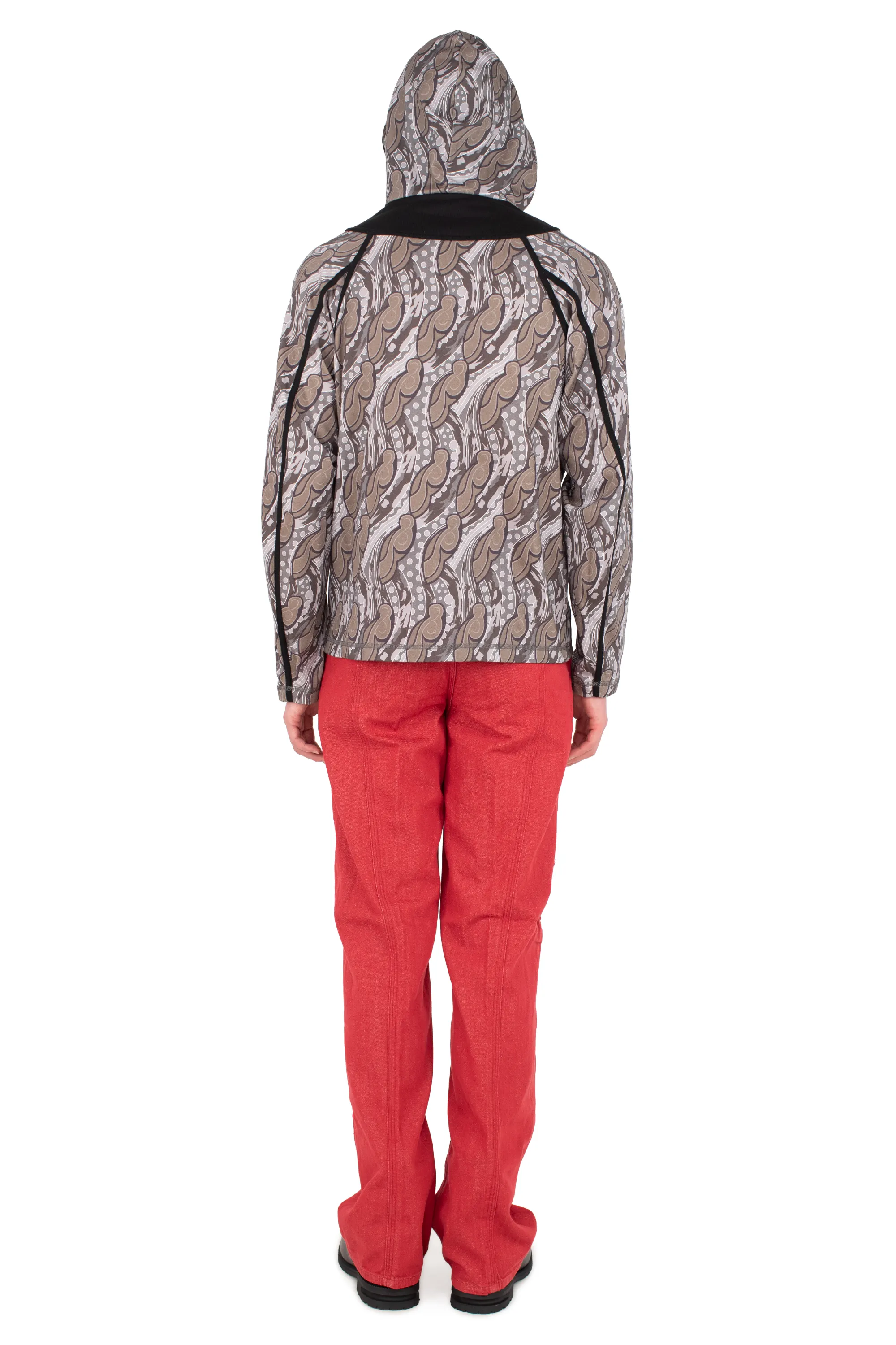 KIKO KOSTADINOV GIZI HOODED TOP - IRON & BLACK