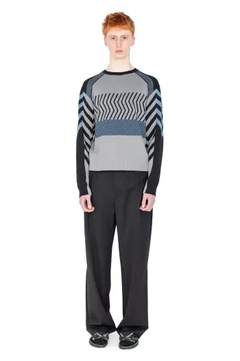 KIKO KOSTADINOV GIZI PANELLED JUMPER - BLACK & GREY & BLUE