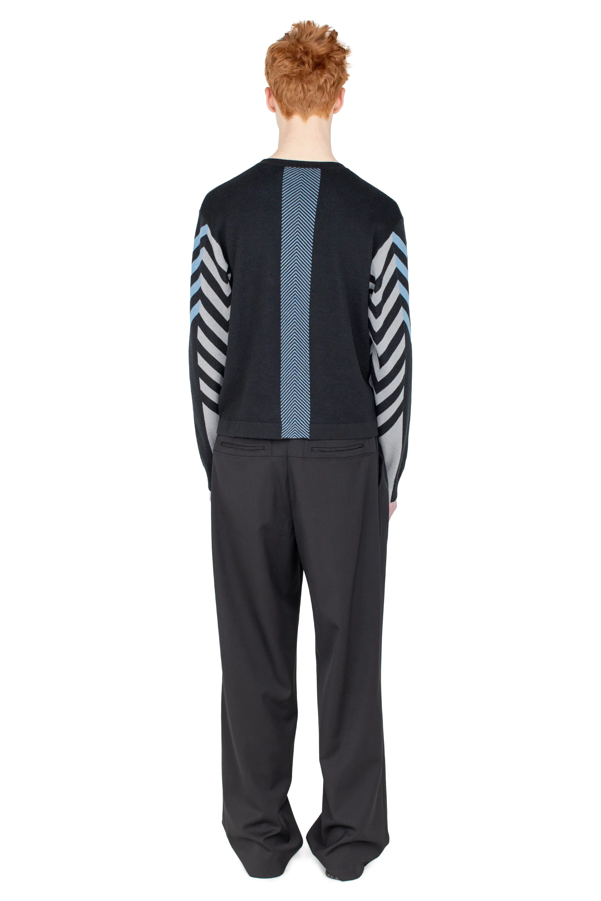 KIKO KOSTADINOV GIZI PANELLED JUMPER - BLACK & GREY & BLUE