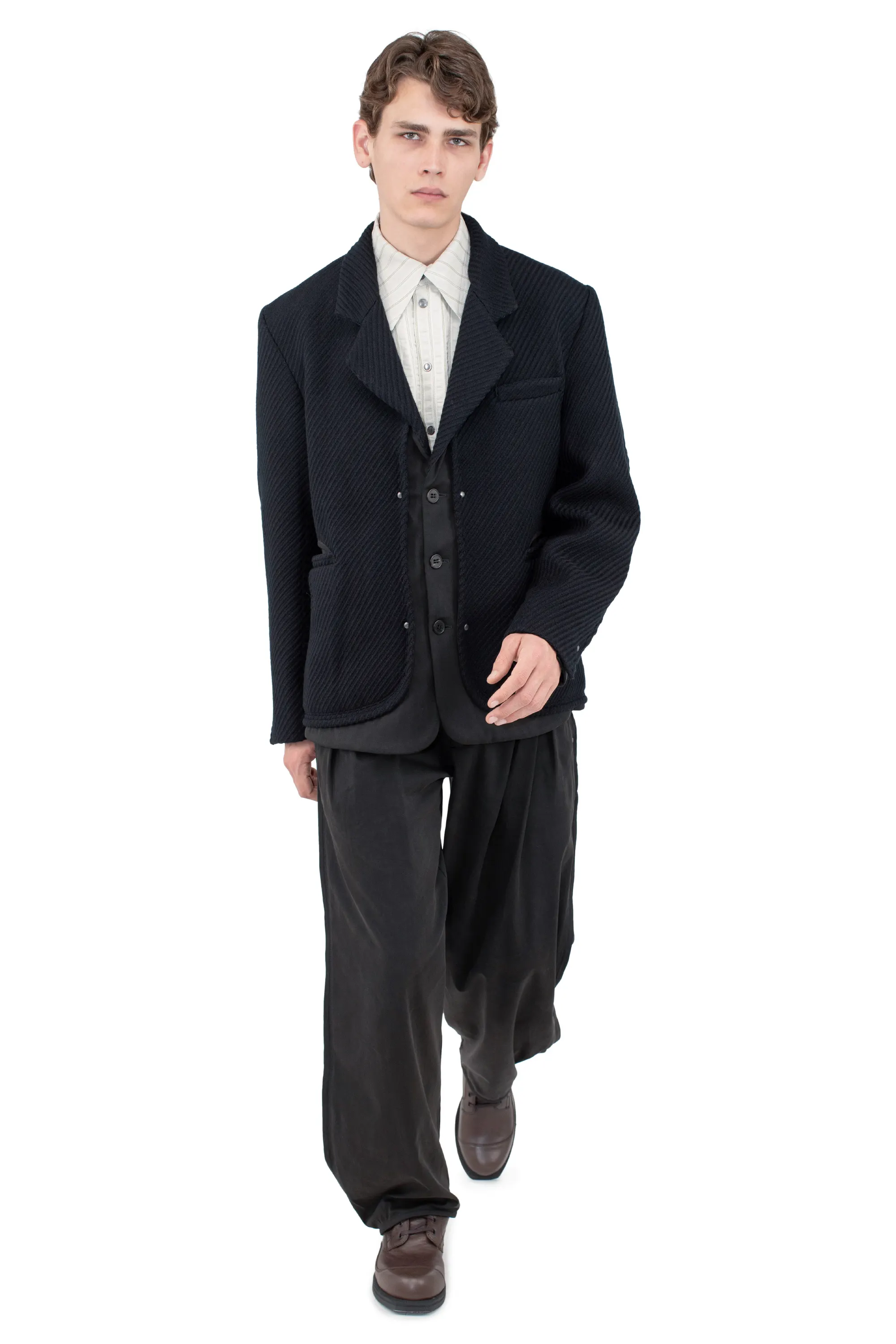 KIKO KOSTADINOV HALICS BLAZER - MATT BLACK/JET BLACK