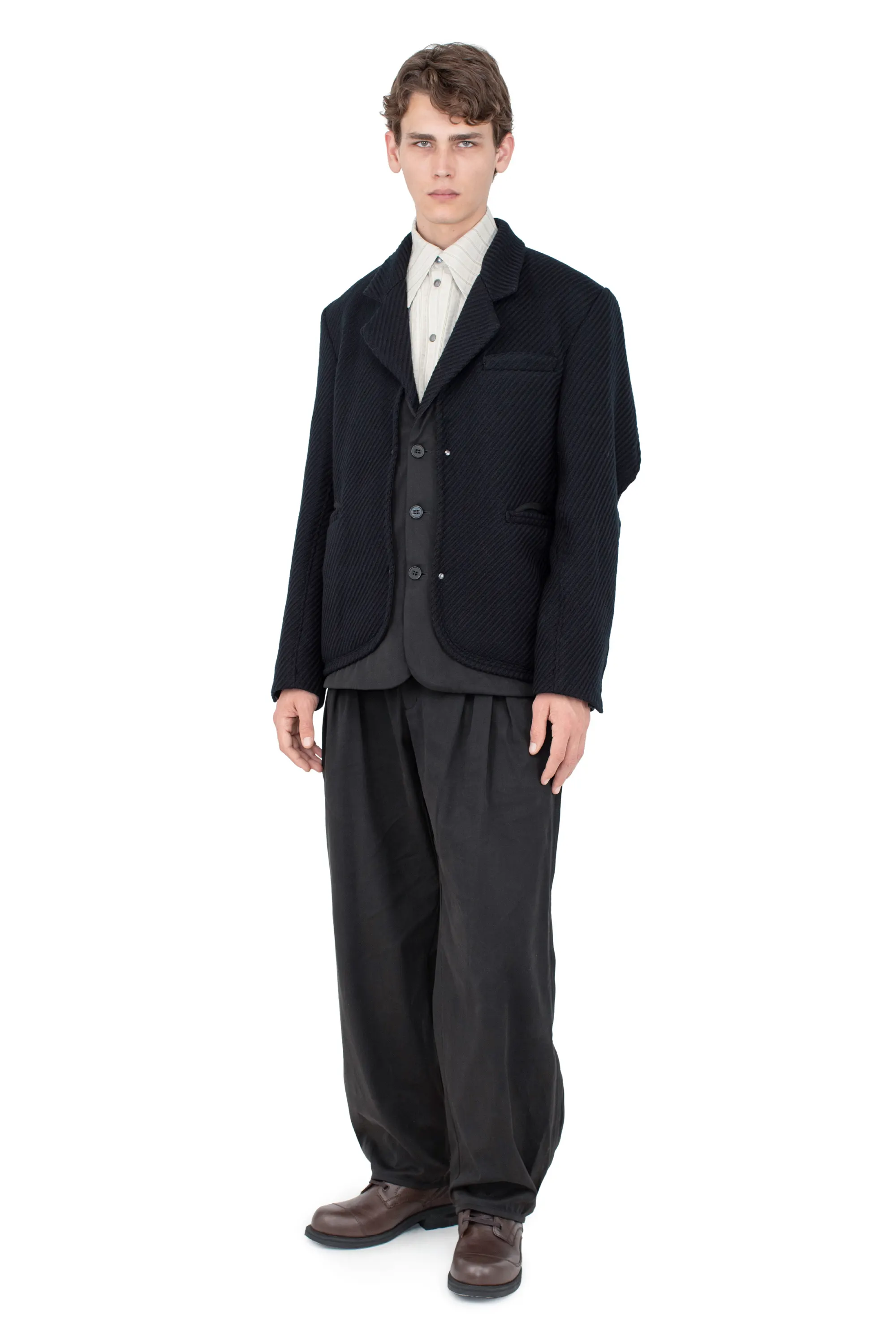 KIKO KOSTADINOV HALICS BLAZER - MATT BLACK/JET BLACK