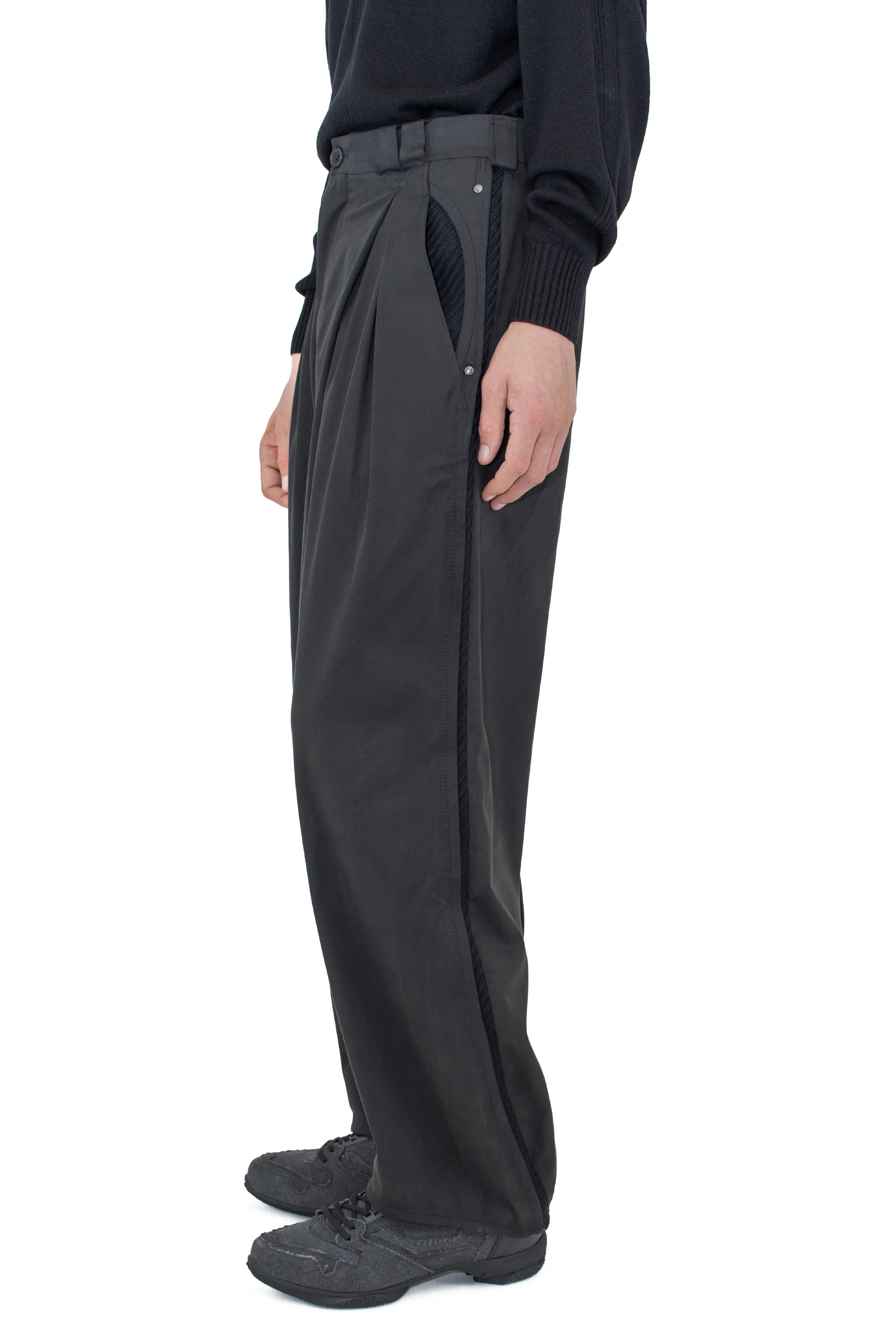 KIKO KOSTADINOV HALICS TROUSER - JET BLACK/MATT BLACK