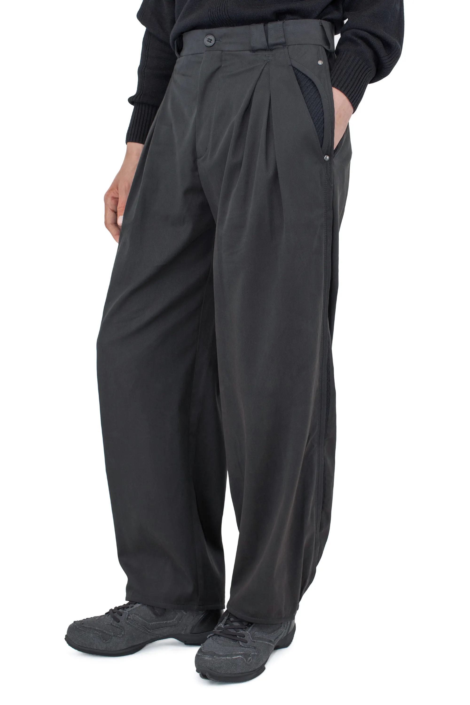 KIKO KOSTADINOV HALICS TROUSER - JET BLACK/MATT BLACK
