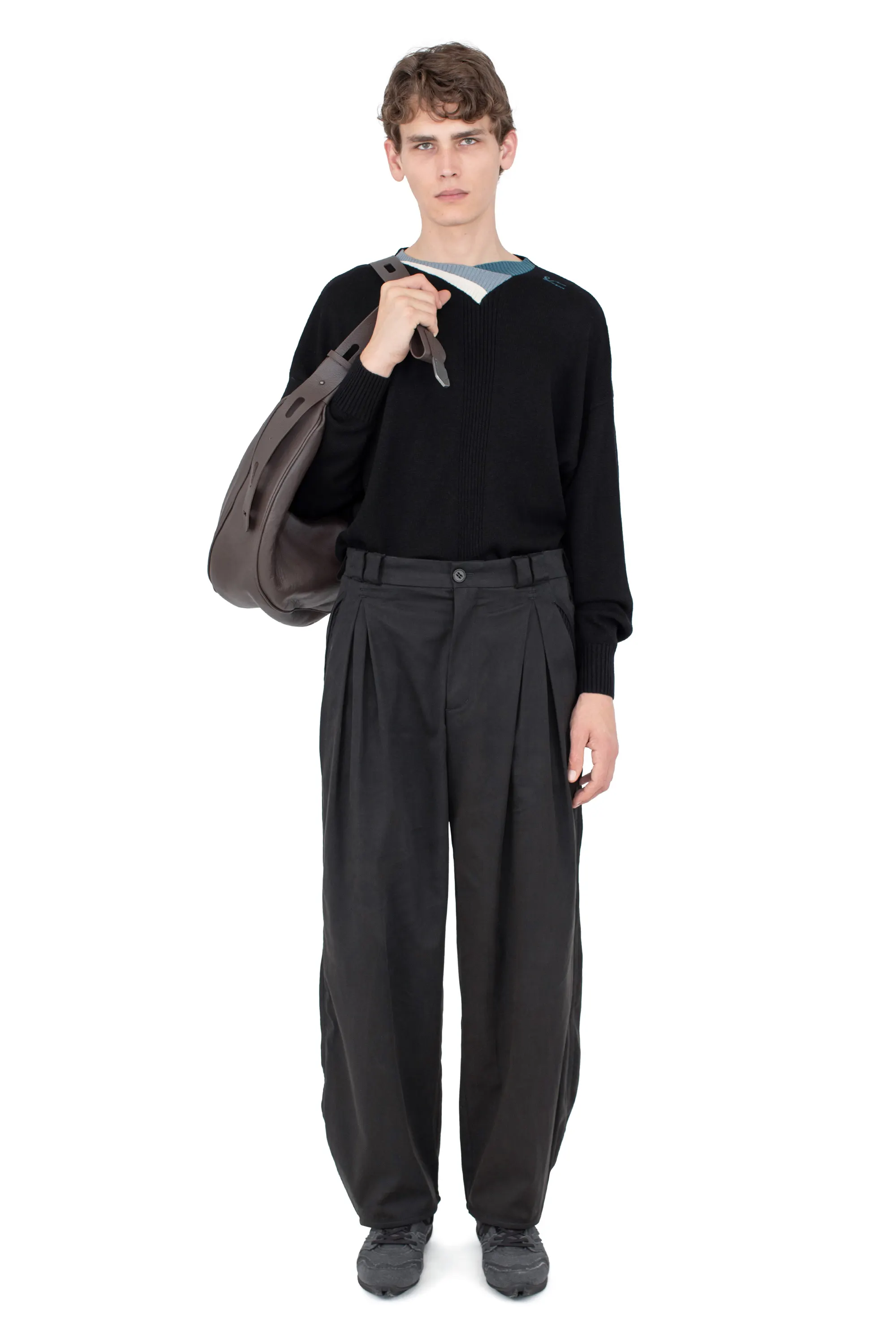 KIKO KOSTADINOV HALICS TROUSER - JET BLACK/MATT BLACK