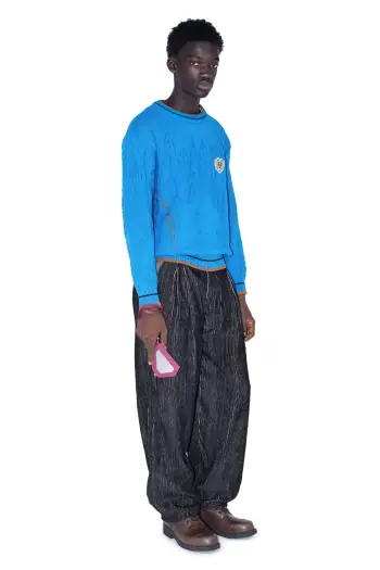KIKO KOSTADINOV HALICS TROUSER - MELANGE BLACK/SLATE GREY