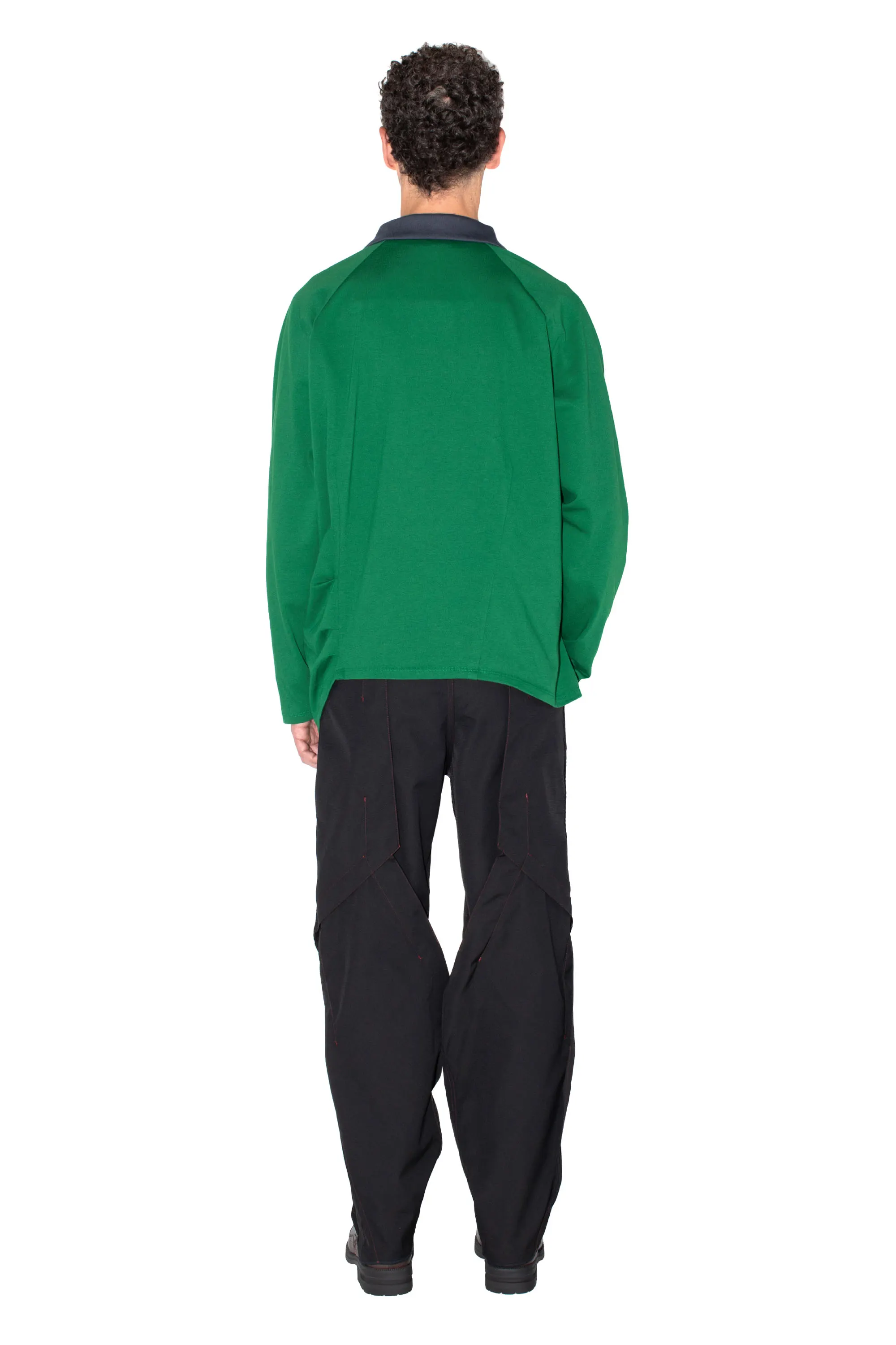 KIKO KOSTADINOV HALISHA TOP - DIM GREY/ HUNTER GREEN/ HEATHER PINK