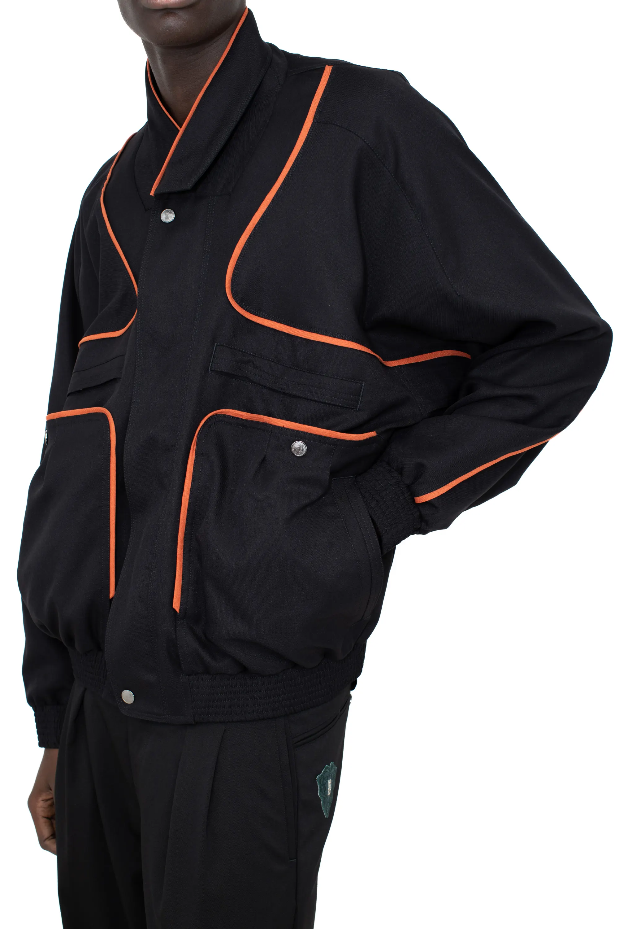 KIKO KOSTADINOV HARRER BLOUSON - COAL BLACK/FALL ORANGE