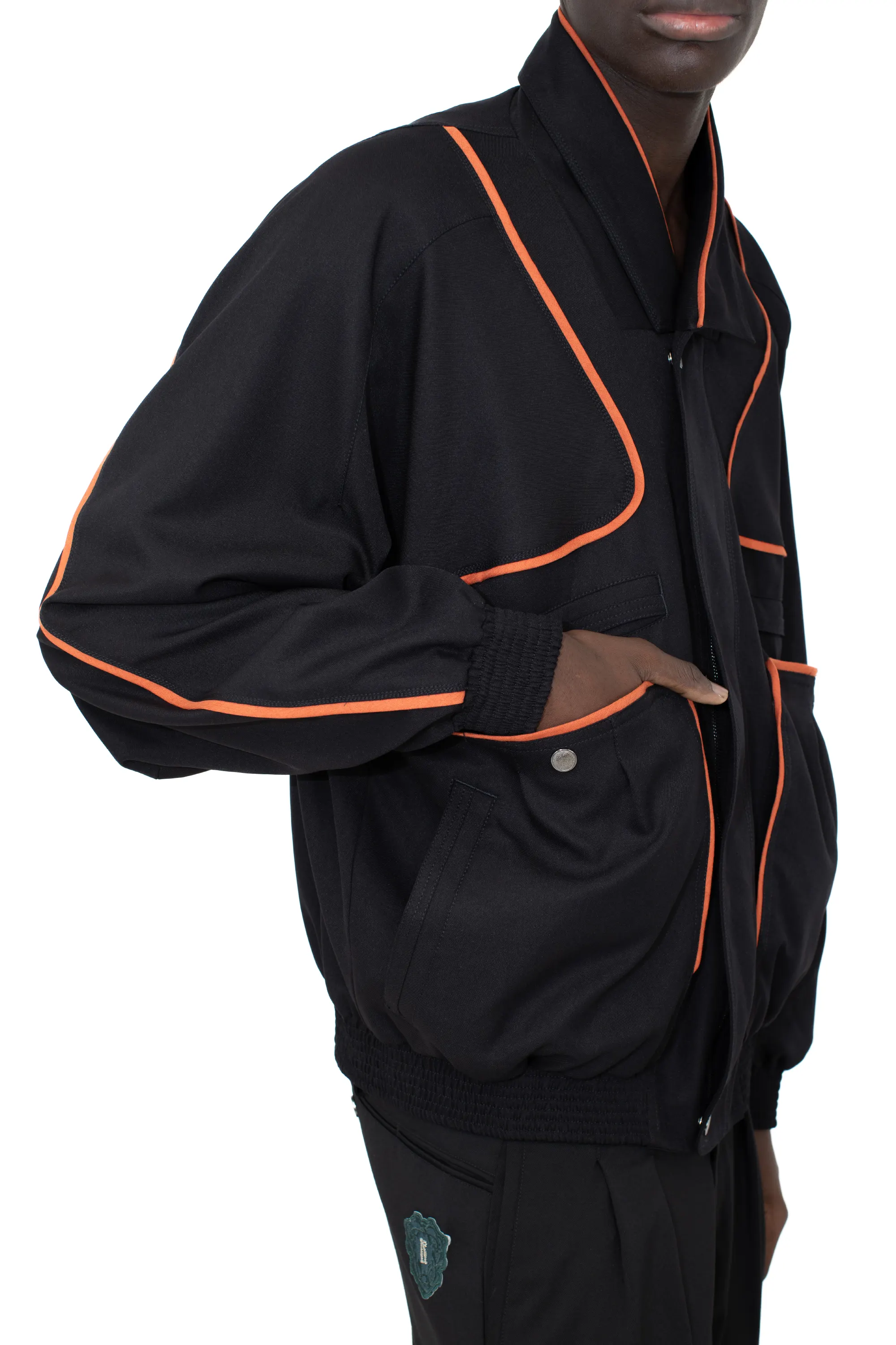 KIKO KOSTADINOV HARRER BLOUSON - COAL BLACK/FALL ORANGE