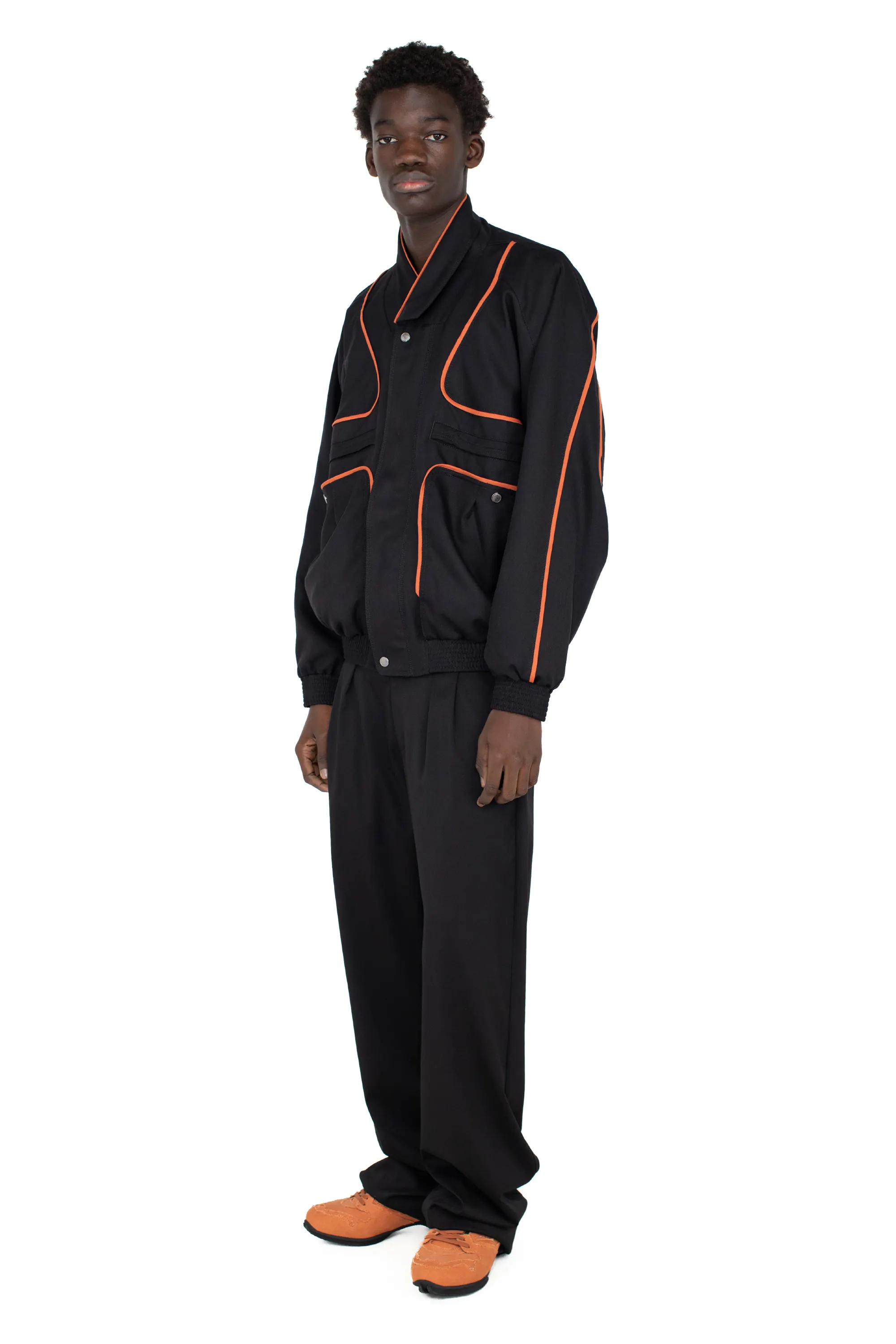 KIKO KOSTADINOV HARRER BLOUSON - COAL BLACK/FALL ORANGE