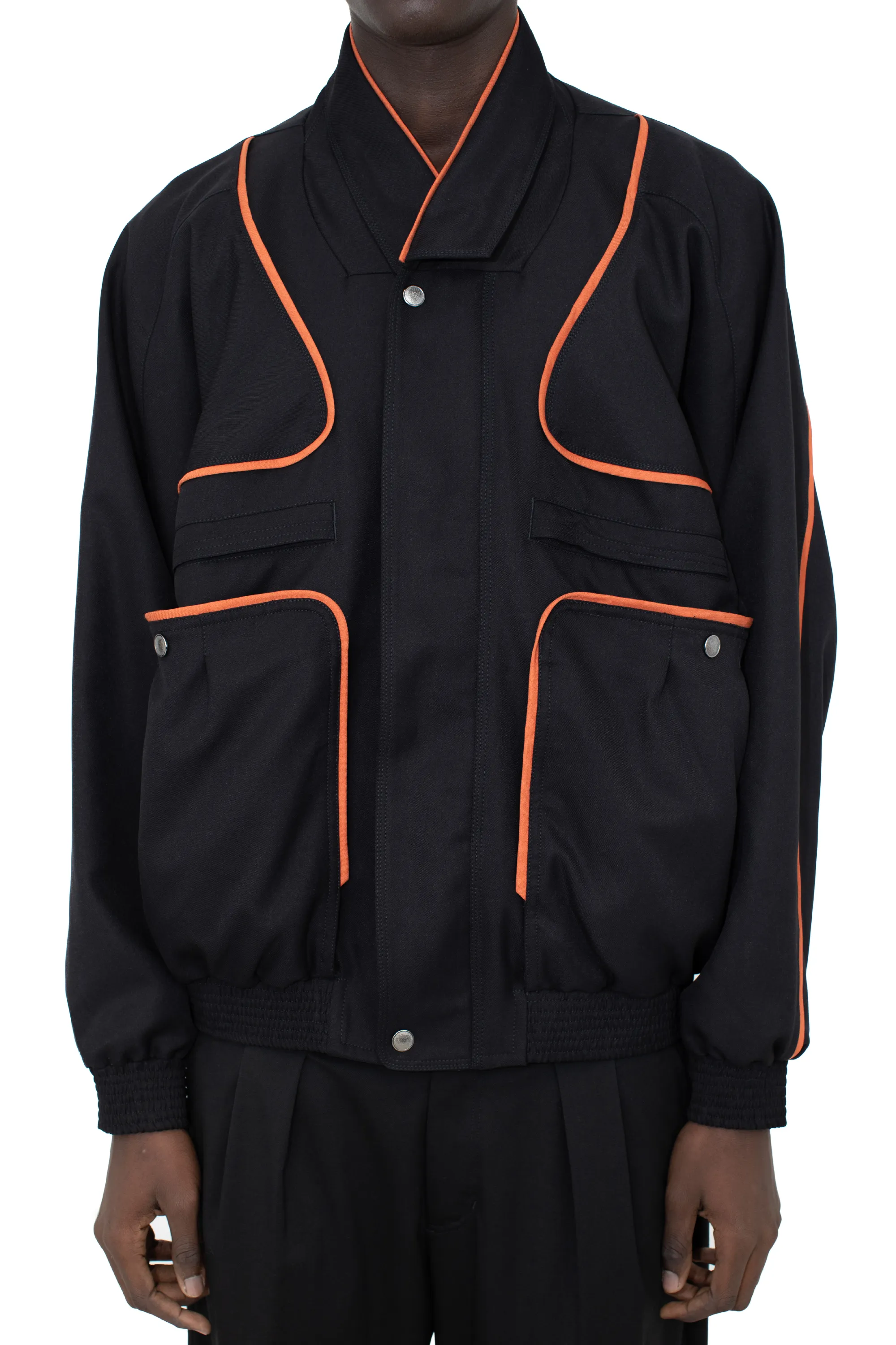KIKO KOSTADINOV HARRER BLOUSON - COAL BLACK/FALL ORANGE