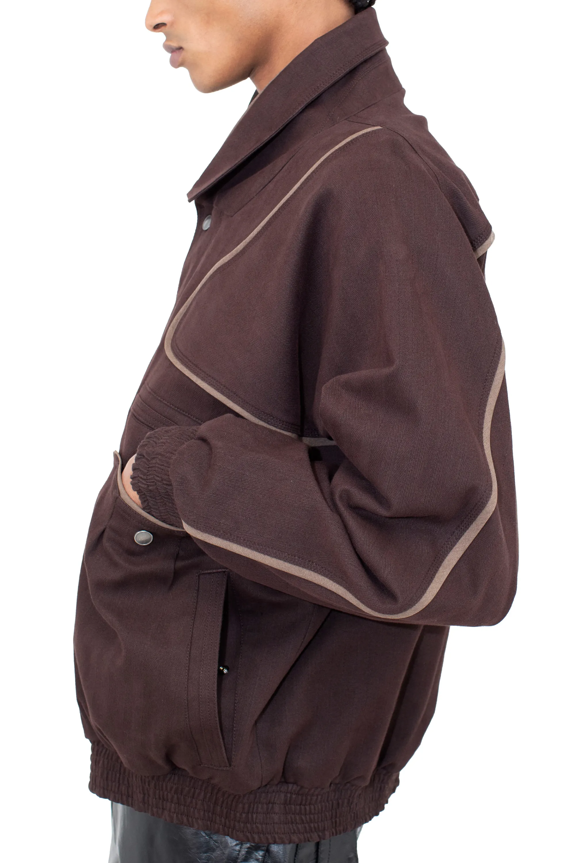 KIKO KOSTADINOV HARRER BLOUSON - WOOD BROWN/SEPIA