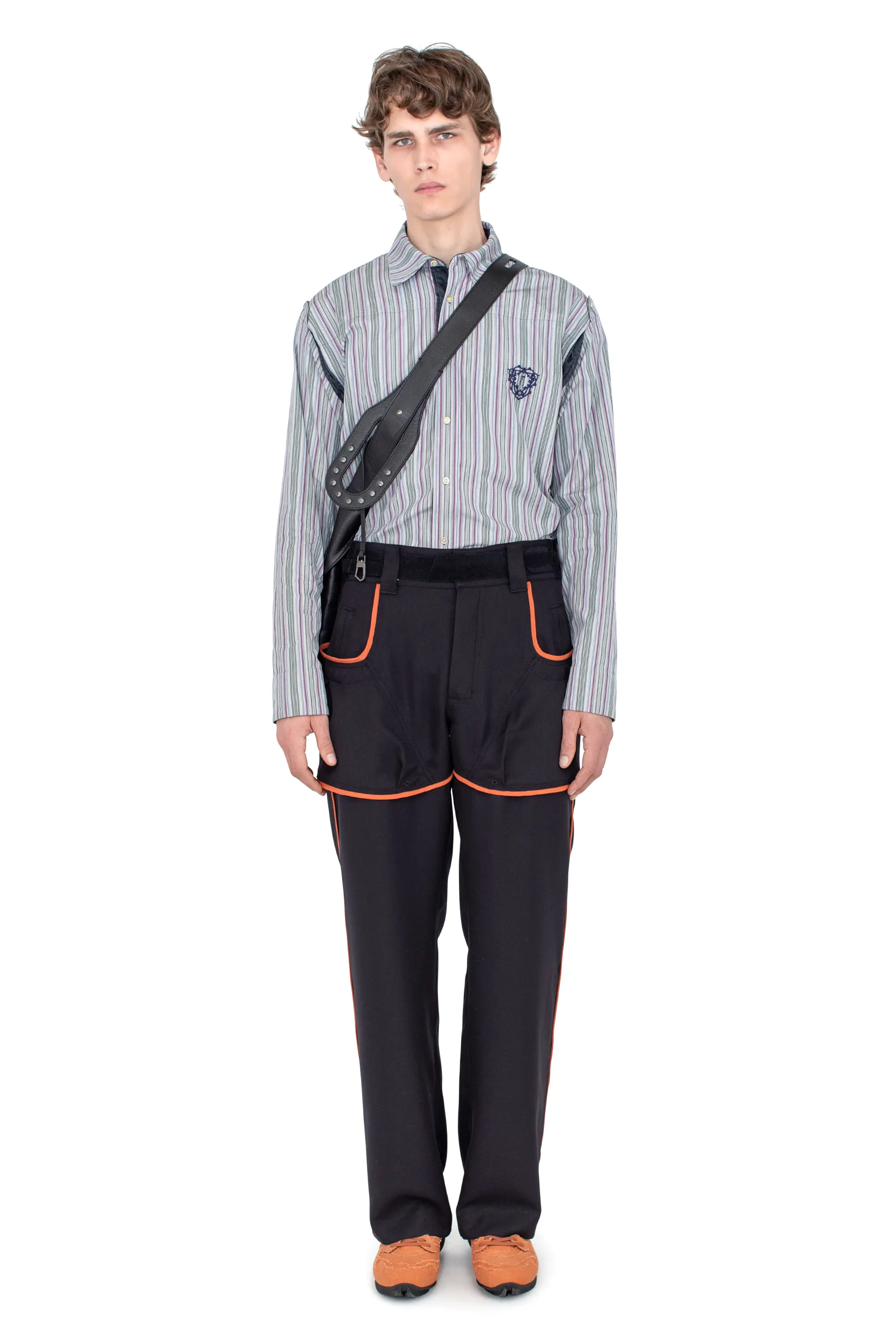KIKO KOSTADINOV HARRER CARGO TROUSER - COAL BLACK/FALL ORANGE