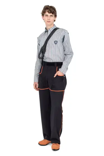 KIKO KOSTADINOV HARRER CARGO TROUSER - COAL BLACK/FALL ORANGE