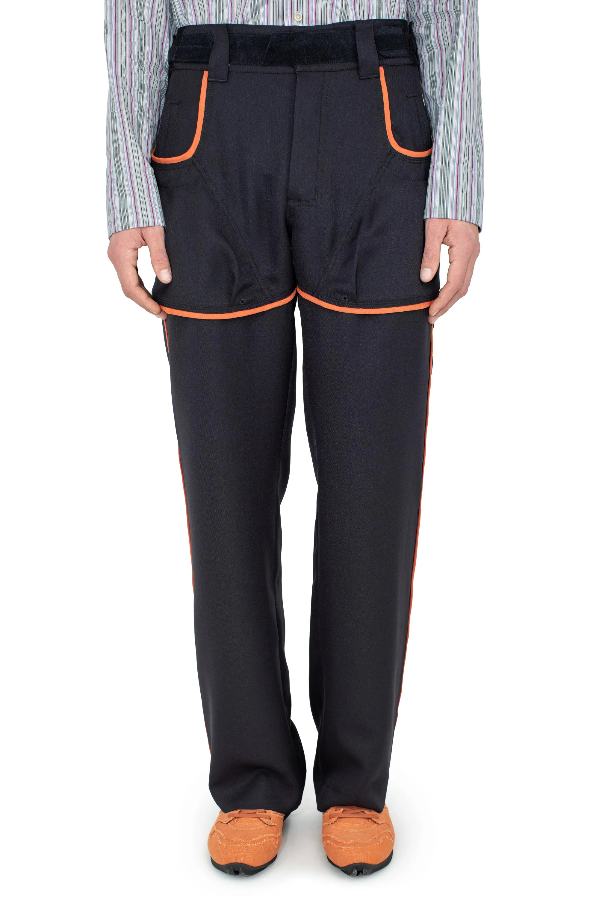 KIKO KOSTADINOV HARRER CARGO TROUSER - COAL BLACK/FALL ORANGE