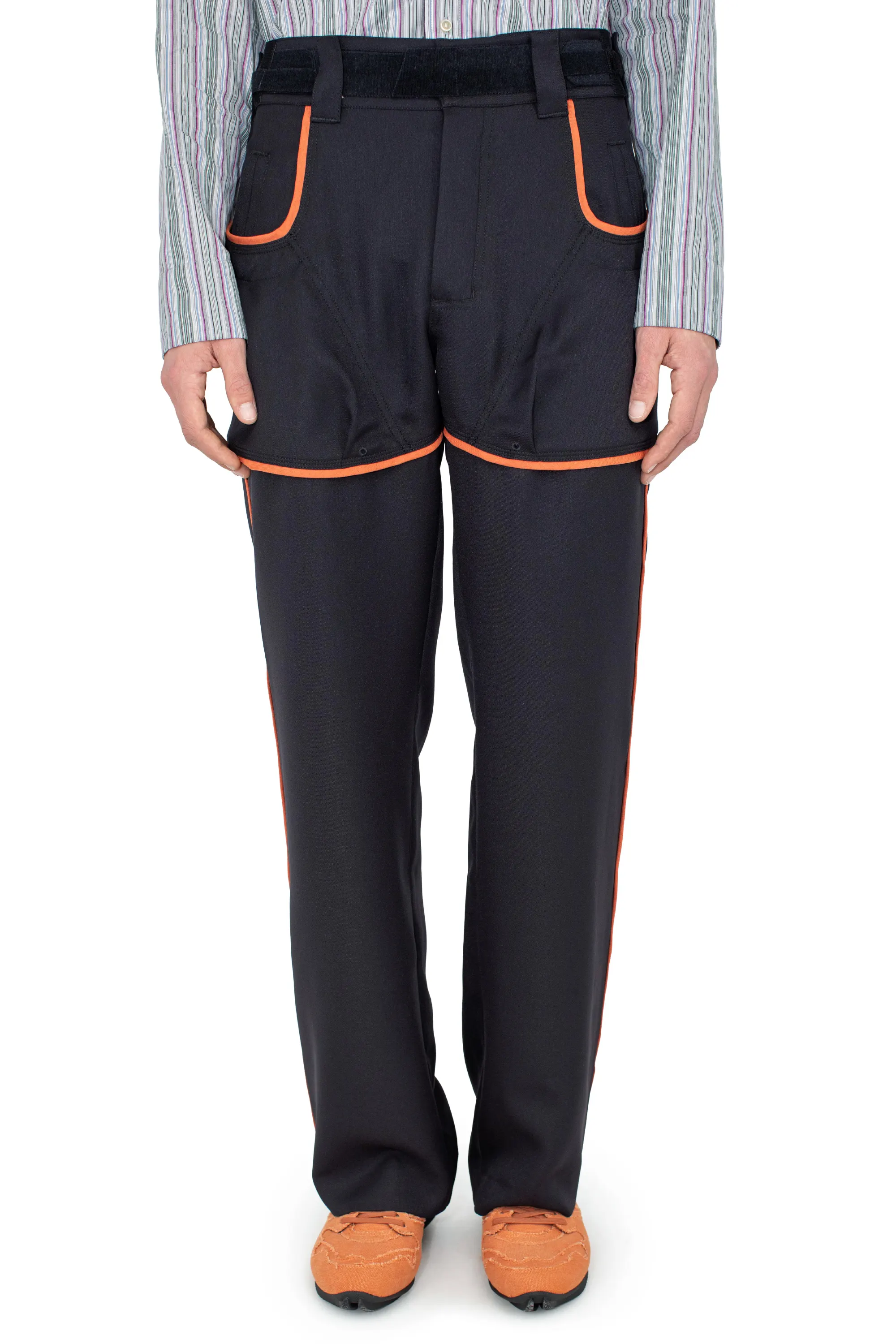 KIKO KOSTADINOV HARRER CARGO TROUSER - COAL BLACK/FALL ORANGE