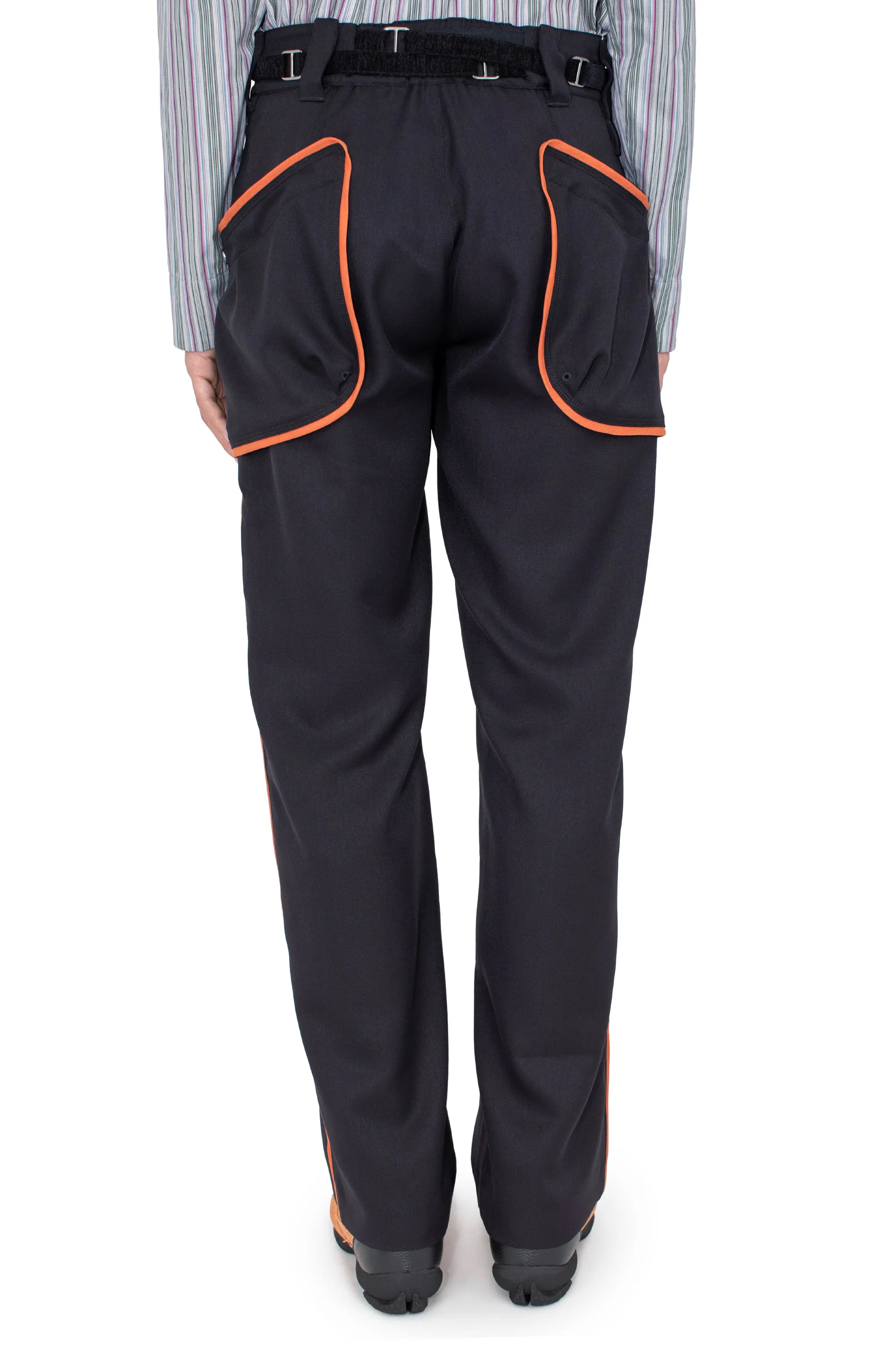 KIKO KOSTADINOV HARRER CARGO TROUSER - COAL BLACK/FALL ORANGE