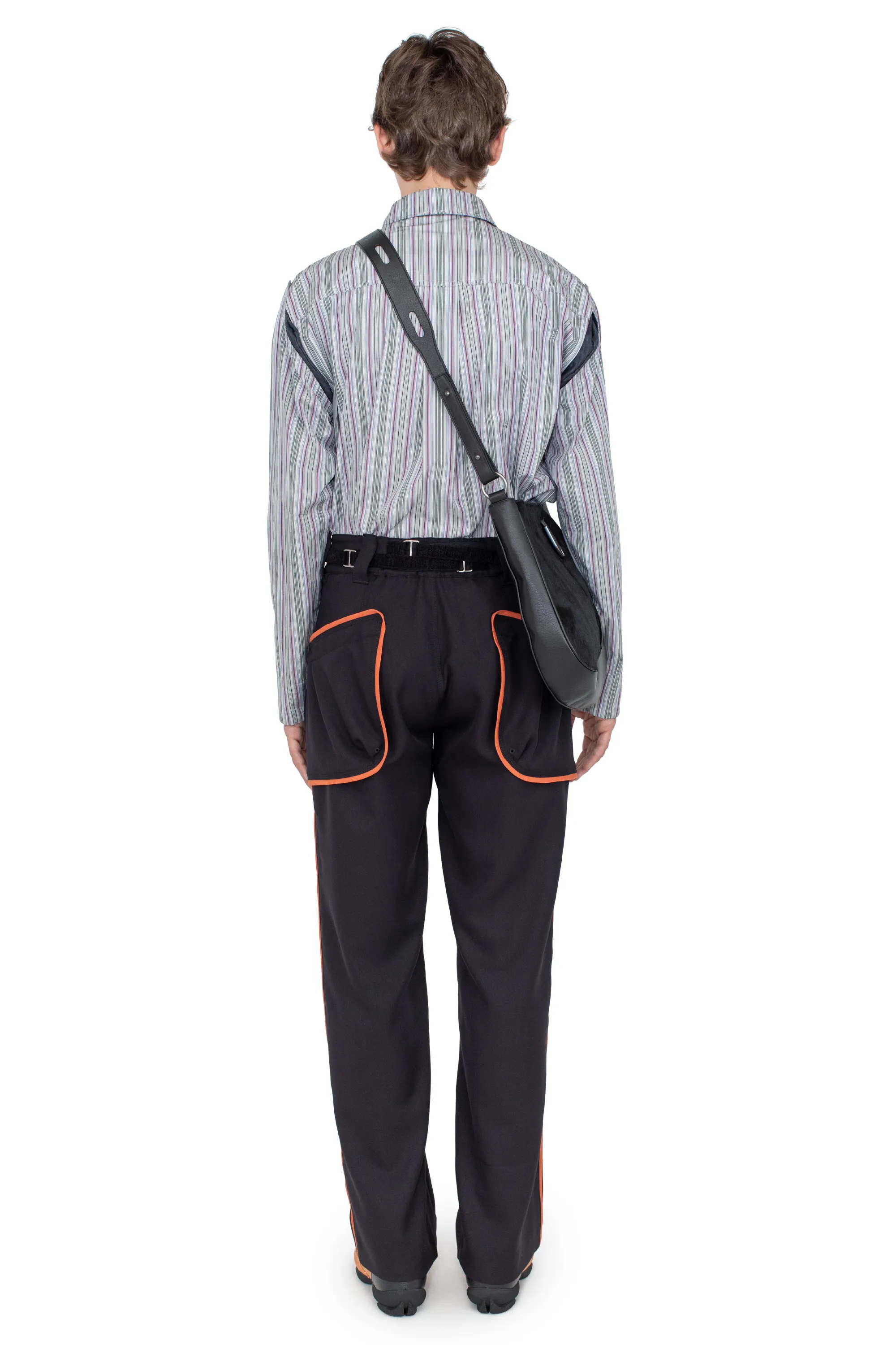 KIKO KOSTADINOV HARRER CARGO TROUSER - COAL BLACK/FALL ORANGE