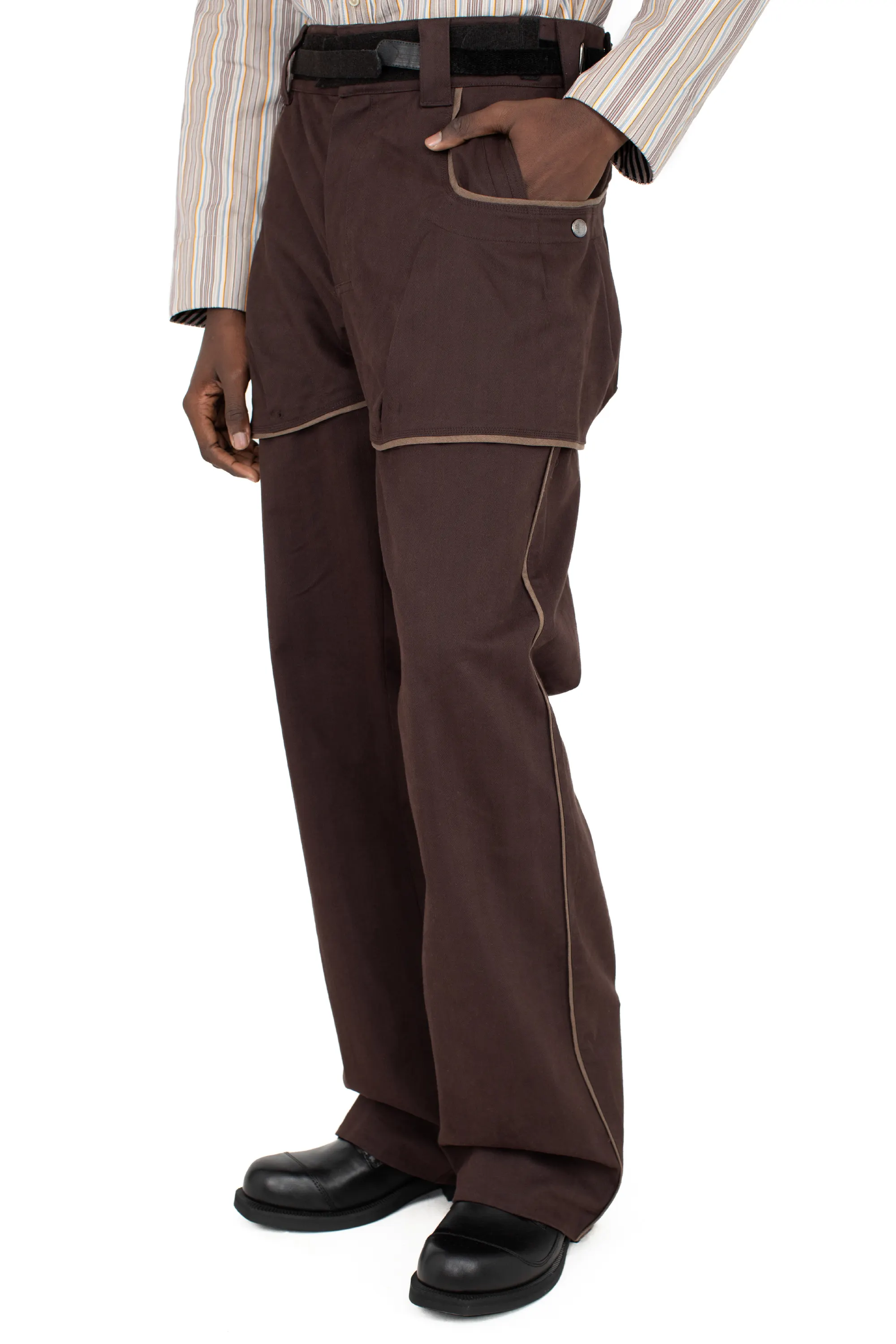 KIKO KOSTADINOV HARRER CARGO TROUSER - WOOD BROWN/SEPIA