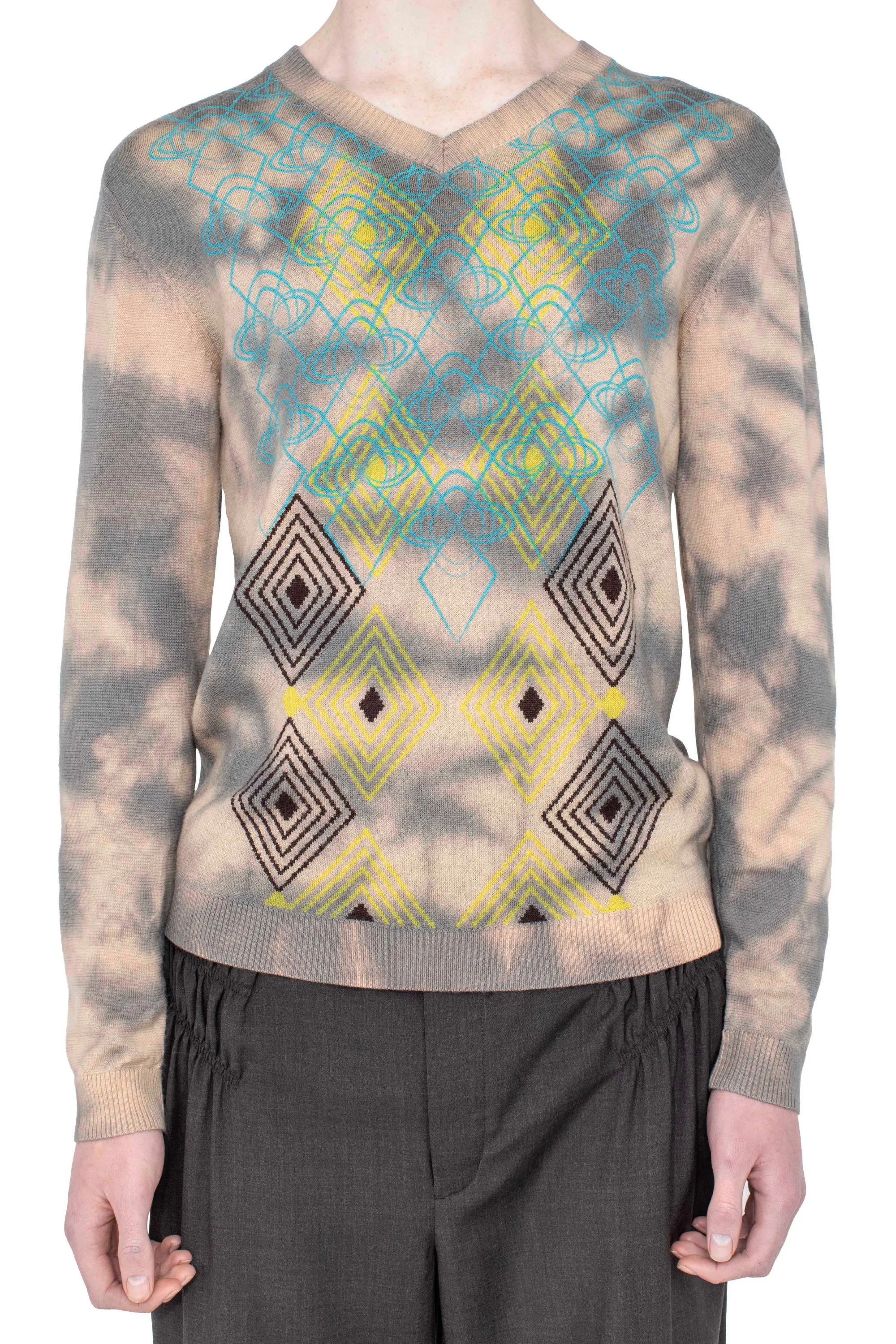KIKO KOSTADINOV HATHA V-NECK KNIT - PECAN