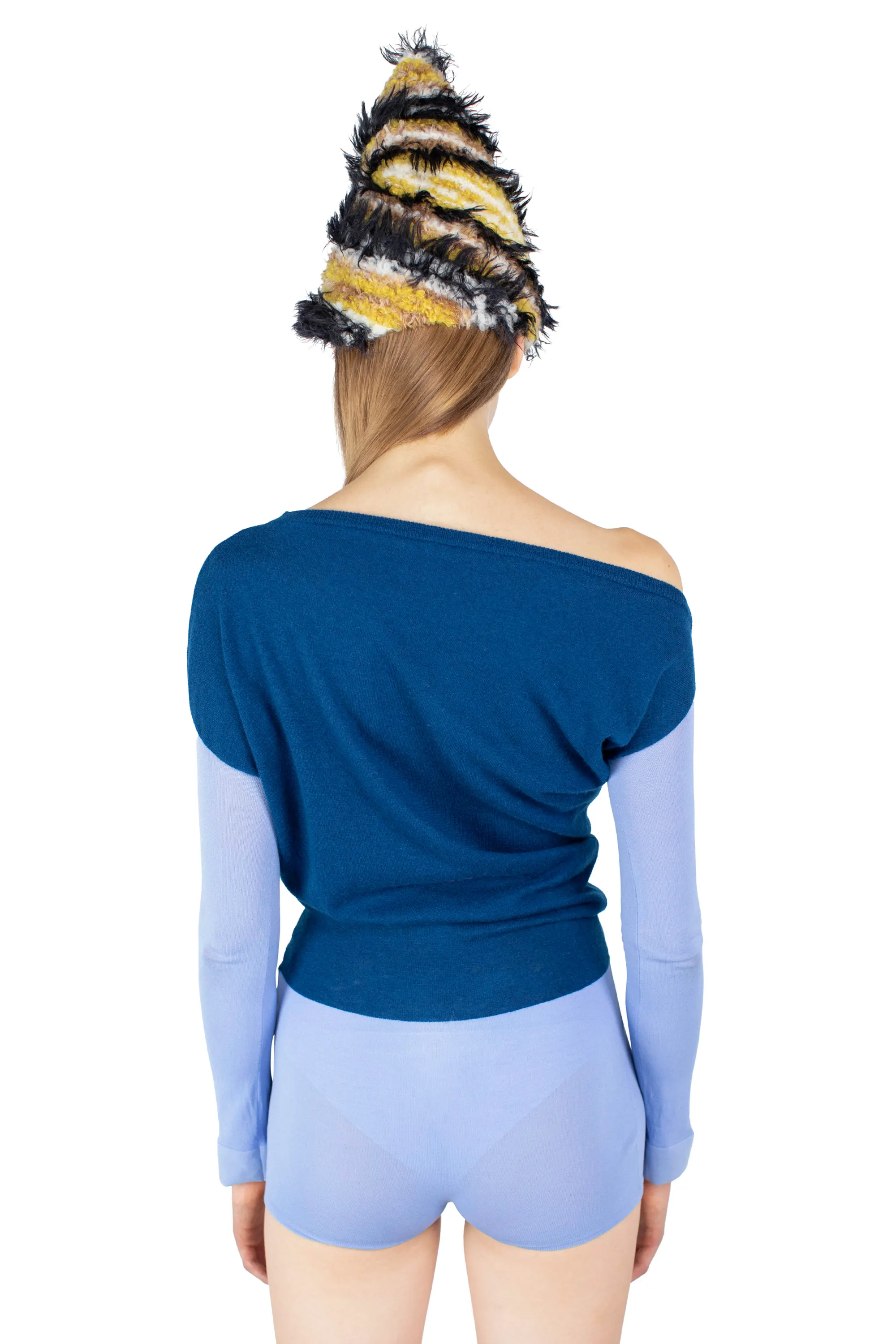 KIKO KOSTADINOV HEISS KNIT LEOTARD - SKY BLUE