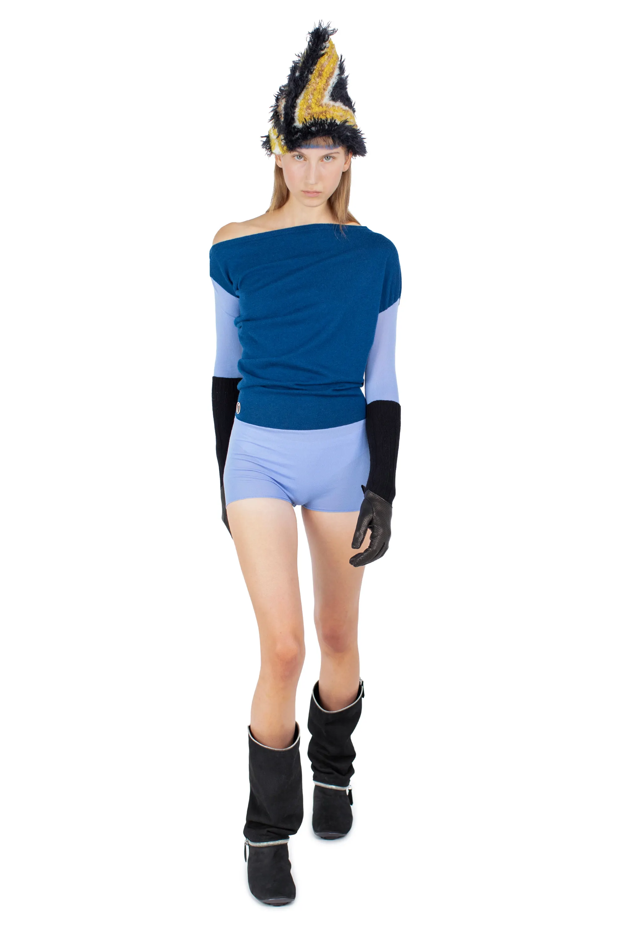 HEISS KNIT LEOTARD - SKY BLUE – KIKO KOSTADINOV