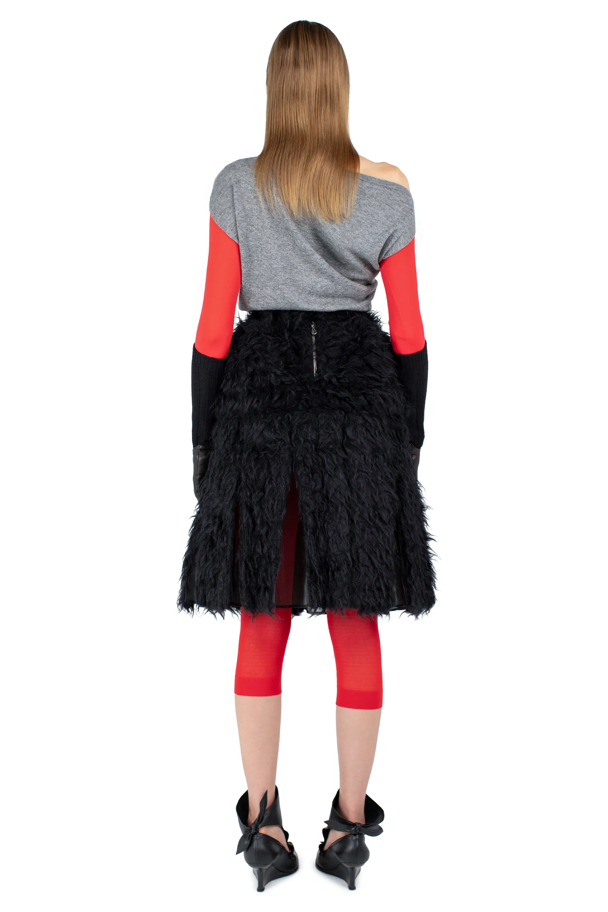 KIKO KOSTADINOV HEISS KNIT LEOTARD - VERMILLION RED