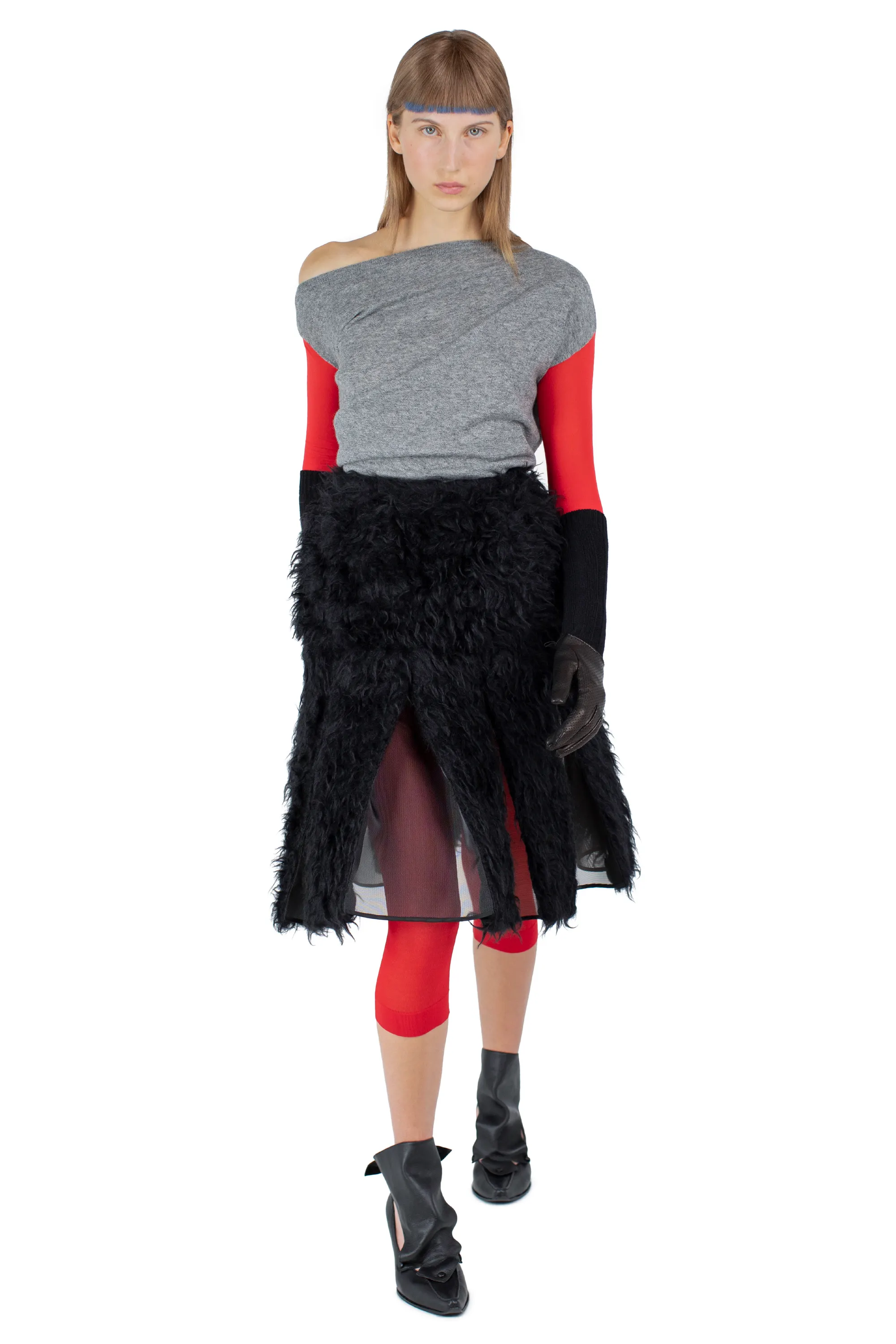 KIKO KOSTADINOV HEISS KNIT LEOTARD - VERMILLION RED