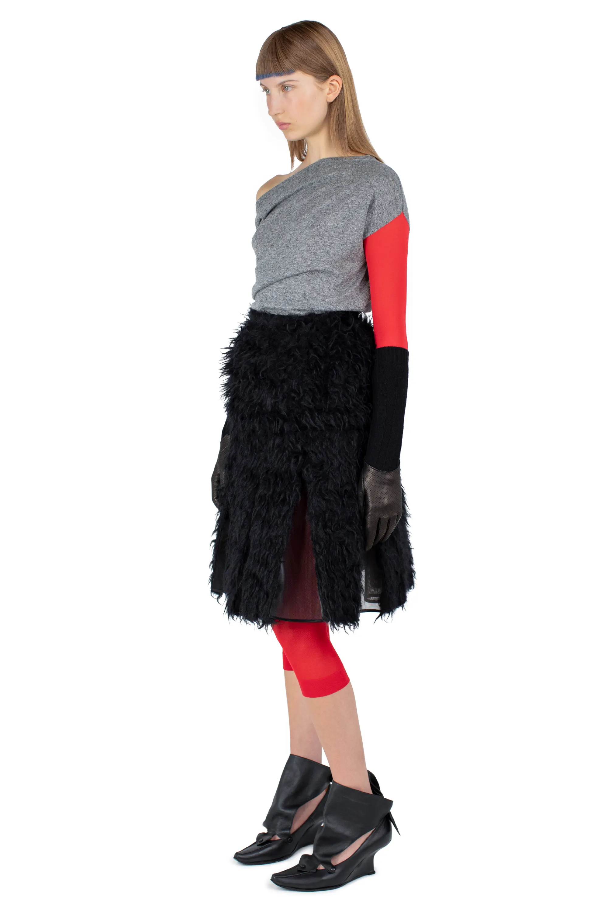 KIKO KOSTADINOV HEISS KNIT LEOTARD - VERMILLION RED