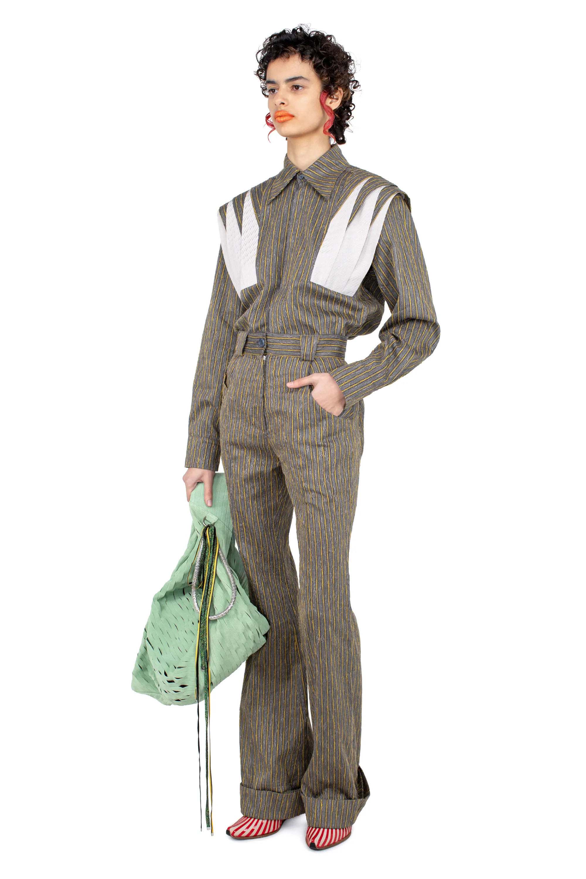 KIKO KOSTADINOV HERMEN SHIRT - CHARCOAL & SUNSHINE