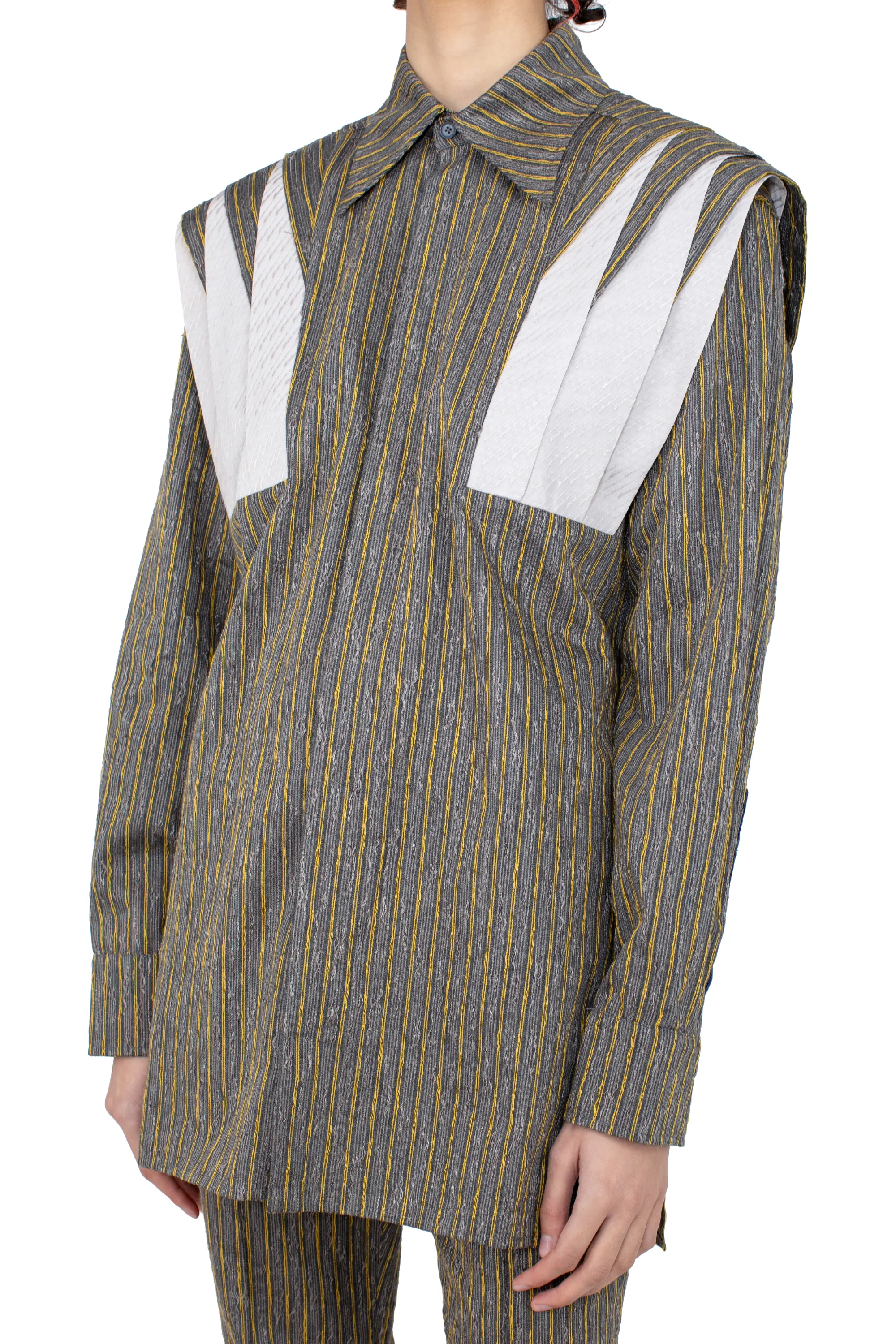 KIKO KOSTADINOV HERMEN SHIRT - CHARCOAL & SUNSHINE
