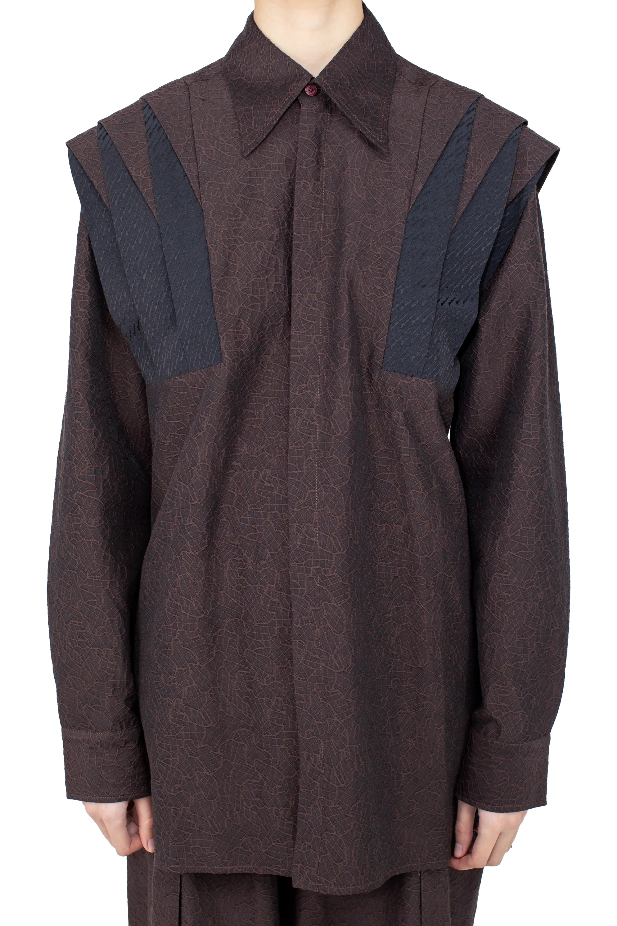 KIKO KOSTADINOV HERMEN SHIRT - DARK ELM