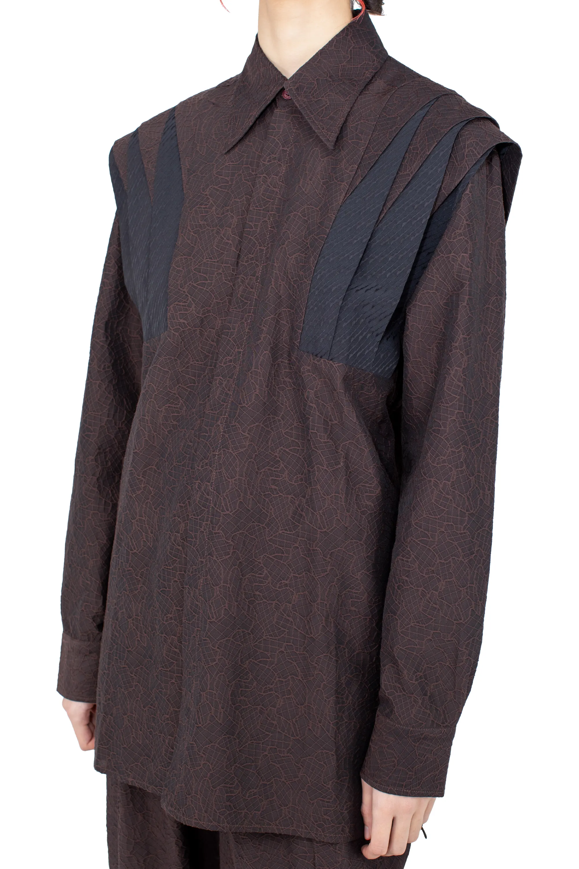 KIKO KOSTADINOV HERMEN SHIRT - DARK ELM