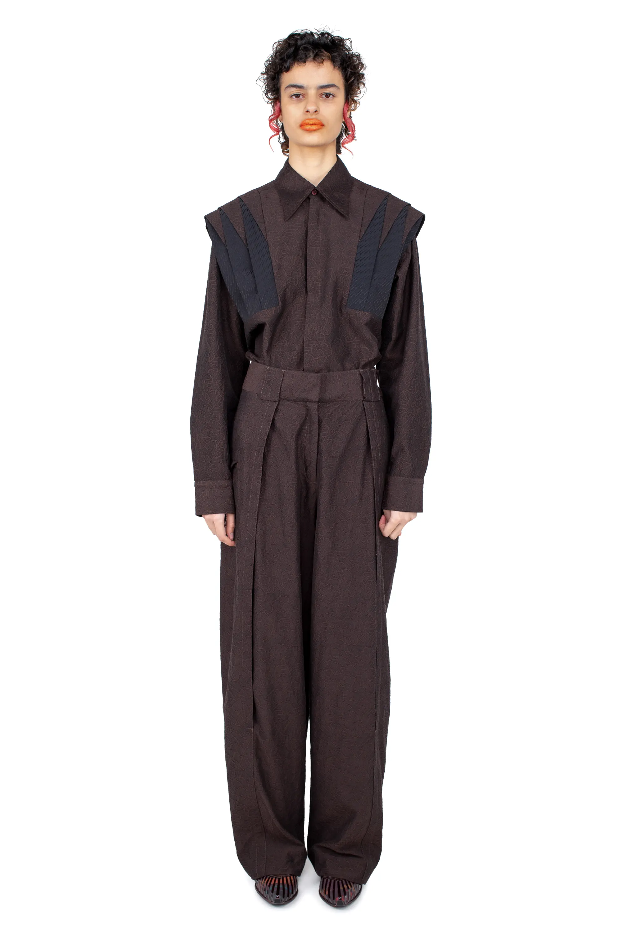 KIKO KOSTADINOV HERMEN SHIRT - DARK ELM