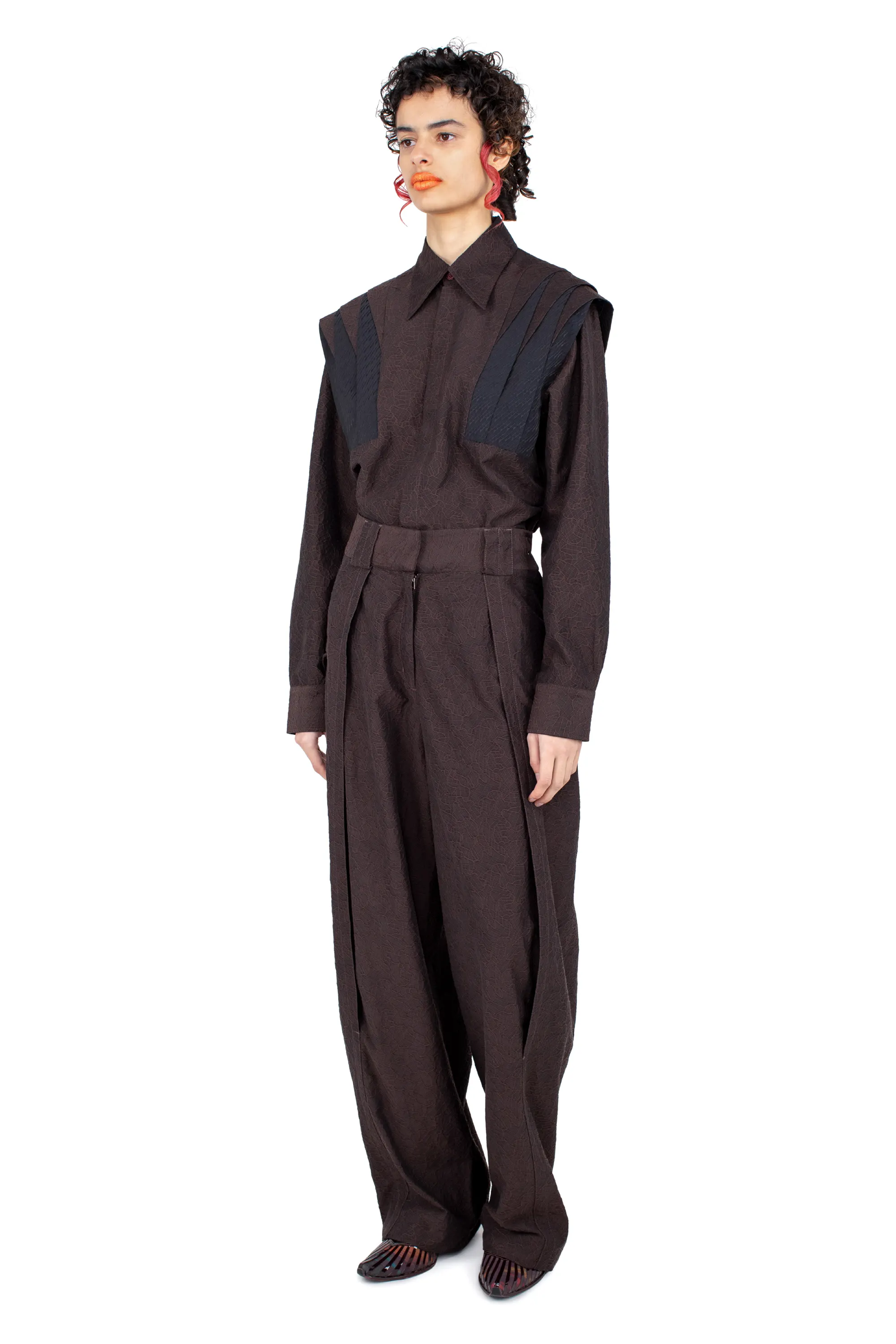 KIKO KOSTADINOV HERMEN SHIRT - DARK ELM