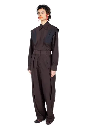 KIKO KOSTADINOV HERMEN SHIRT - DARK ELM