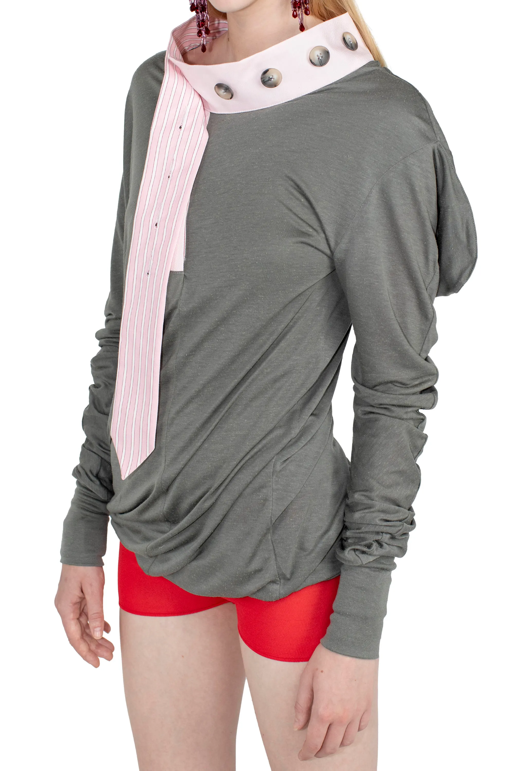 KIKO KOSTADINOV HOWE JERSEY TOP - GARGOYLE GREY