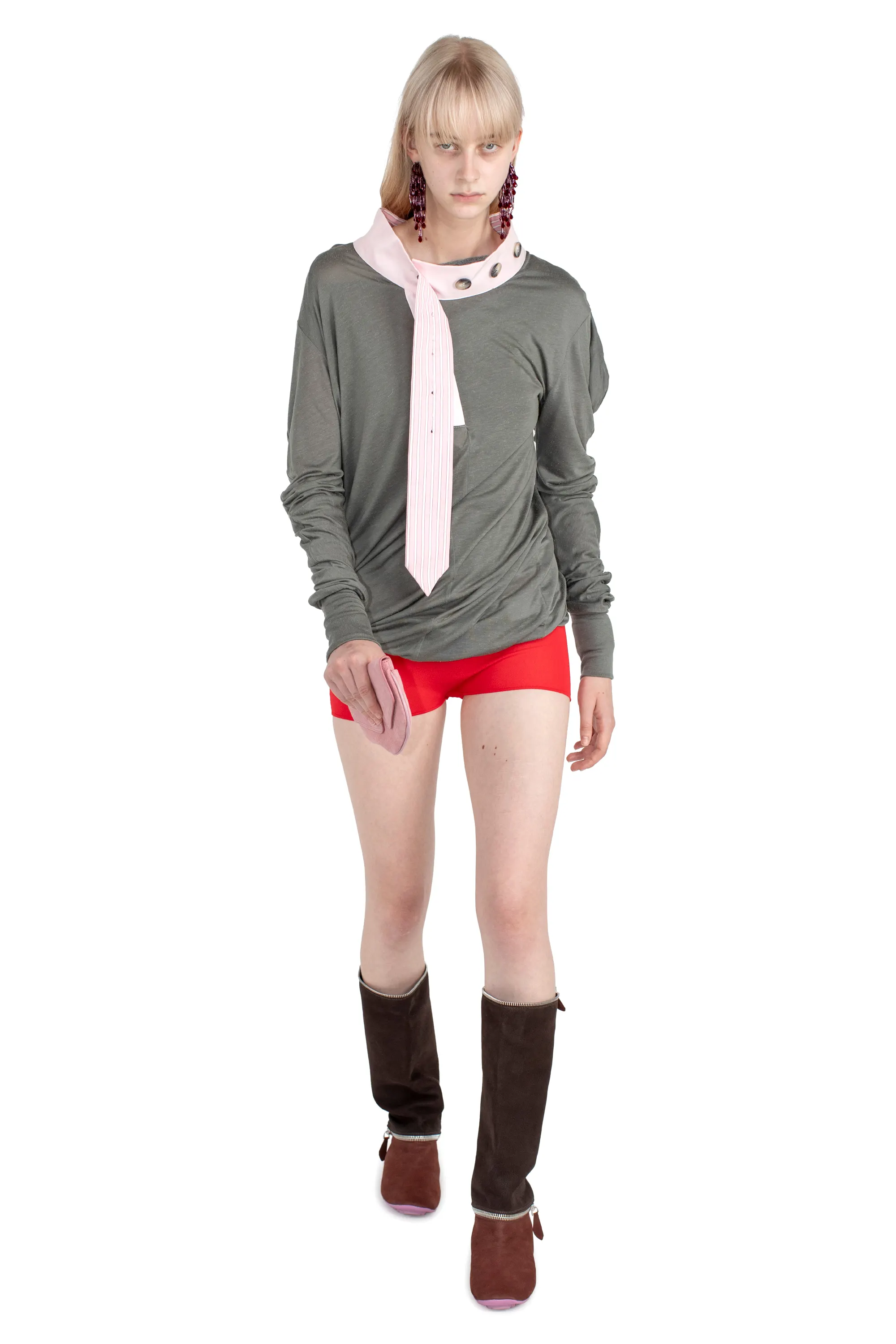 KIKO KOSTADINOV HOWE JERSEY TOP - GARGOYLE GREY