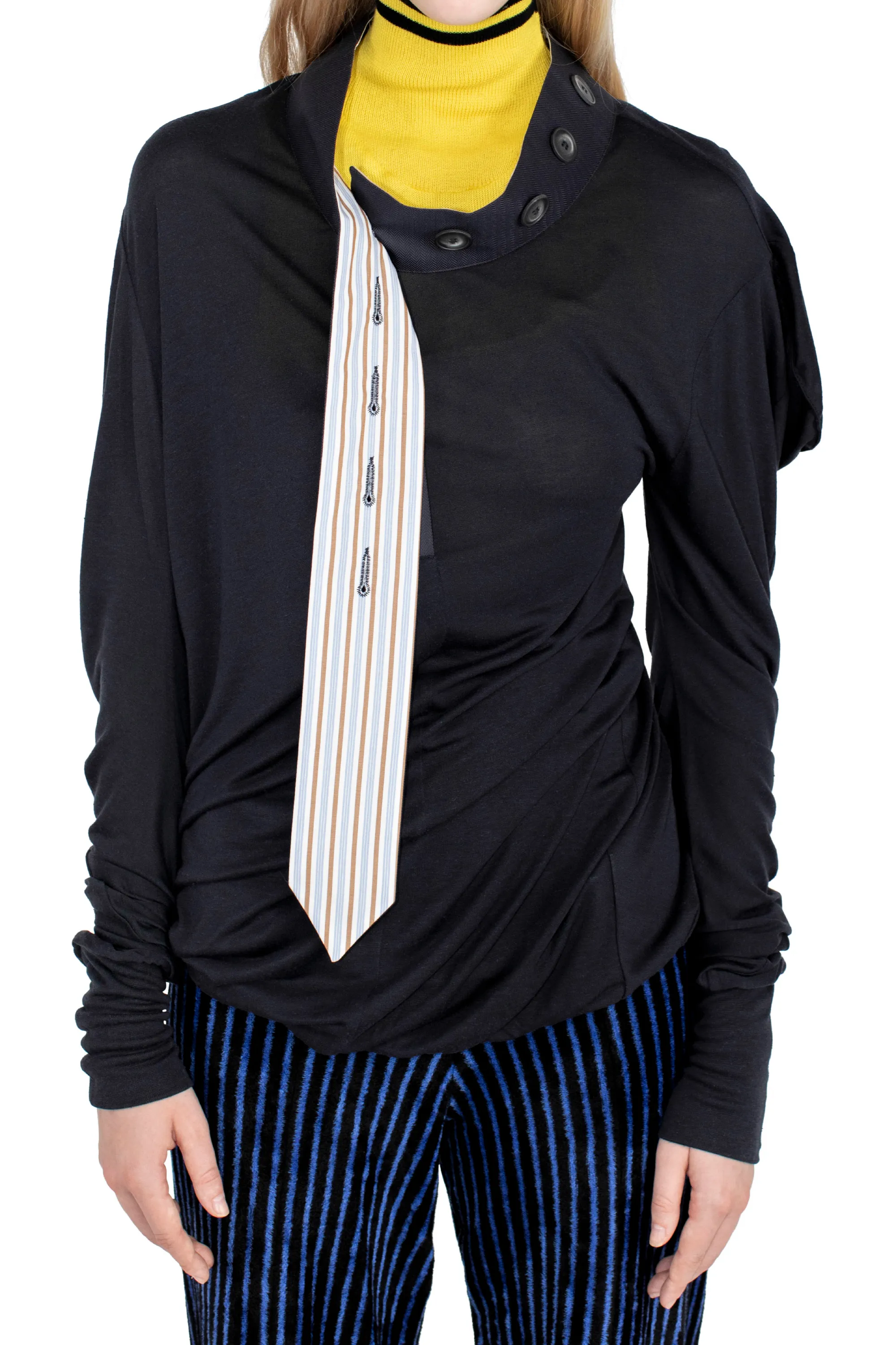 KIKO KOSTADINOV HOWE JERSEY TOP - OFF BLACK