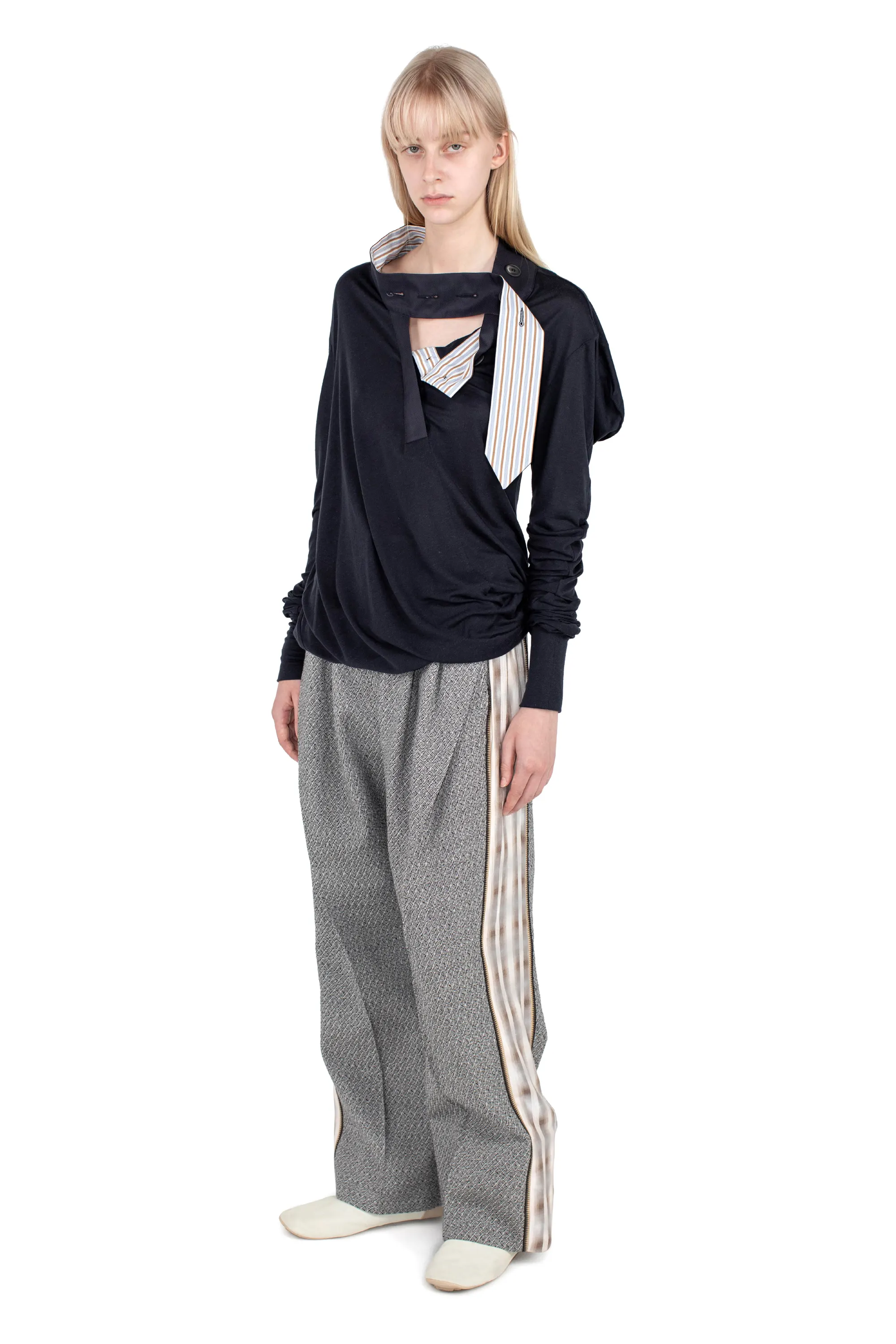 KIKO KOSTADINOV HOWE JERSEY TOP - OFF BLACK