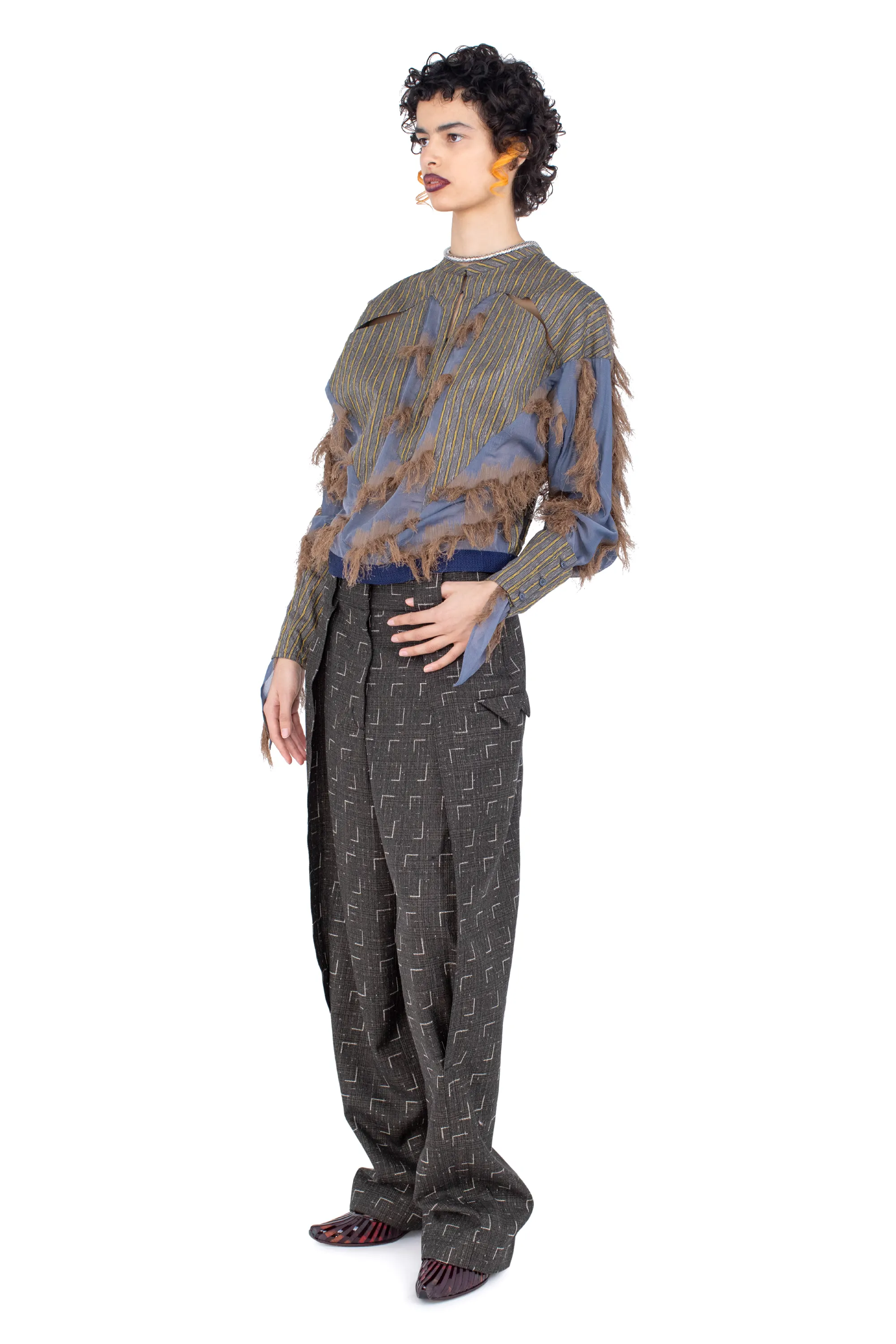 KIKO KOSTADINOV IMAGIST SHIRT - MARINER’S BLUE & SANDST