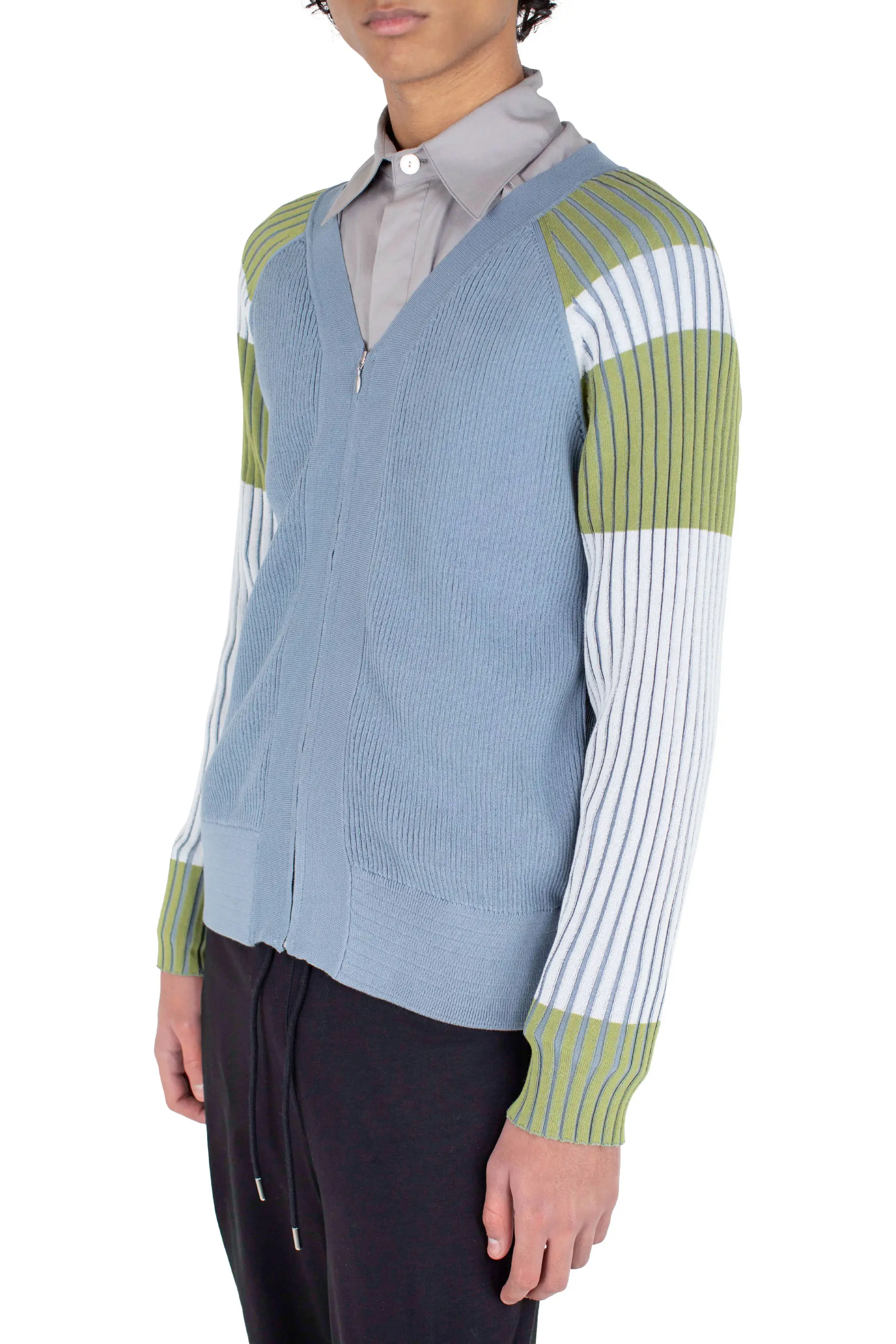 KIKO KOSTADINOV INEX CARDIGAN - BLUE / IVORY / GREEN / BLACK