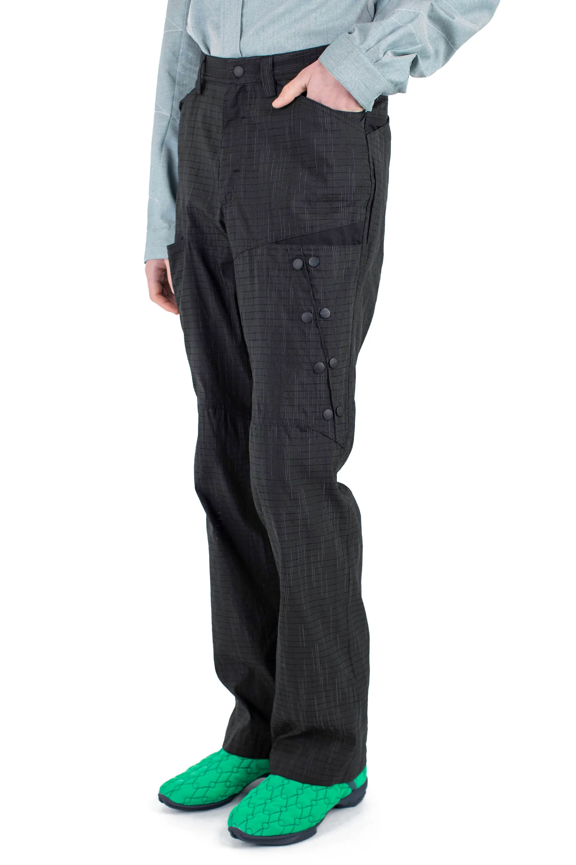 KIKO KOSTADINOV INEX SNAP TROUSER - BLACK OBSIDIAN / BLACK SABLE
